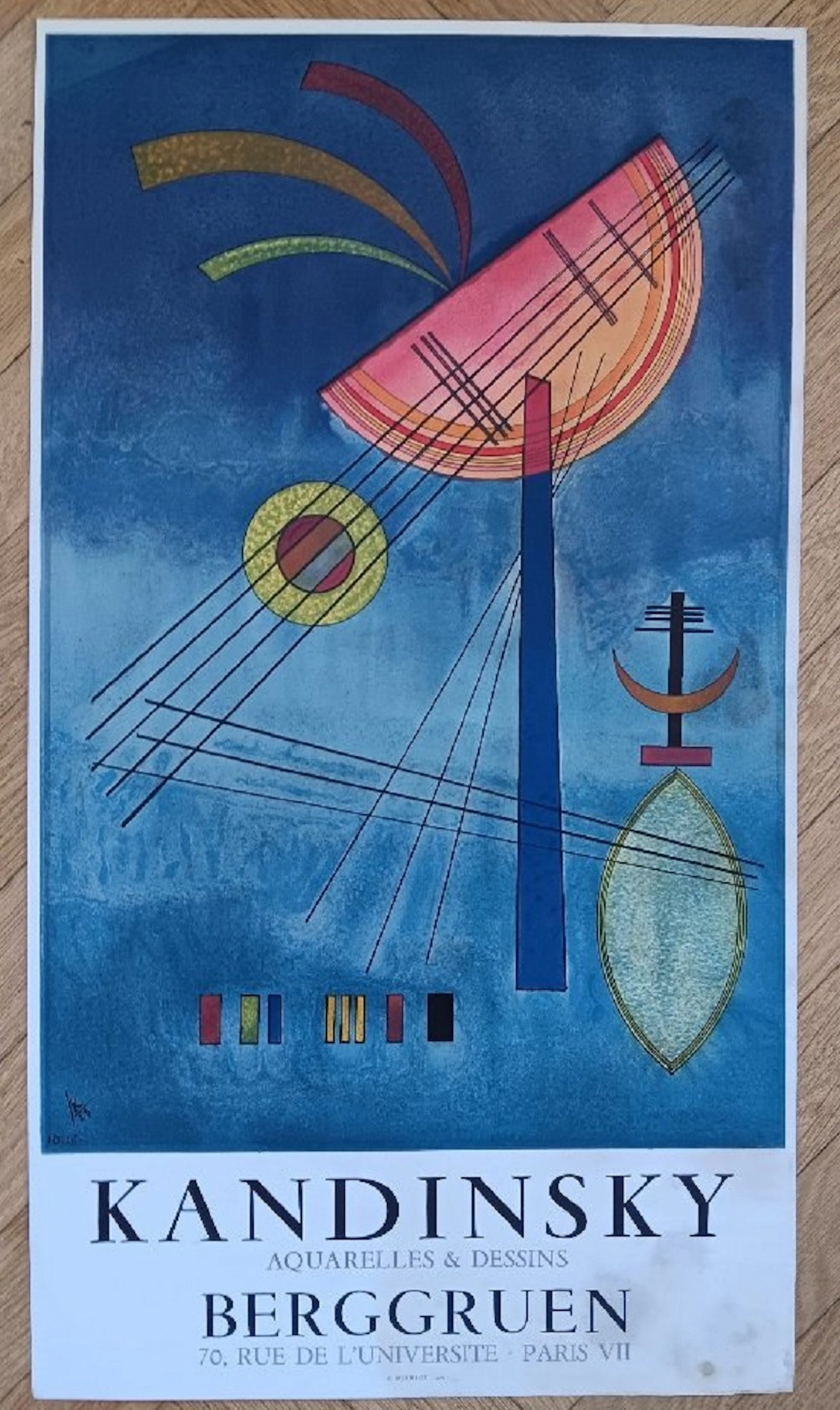 KANDINSKY - Affiche lithographique originale - Galerie Berggruen -
