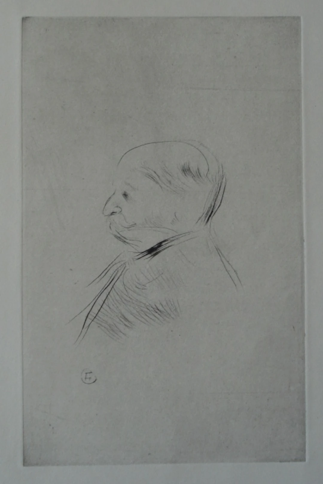 Henri de TOULOUSE LAUTREC : Portrait de Monsieur X - Gravure originale signée