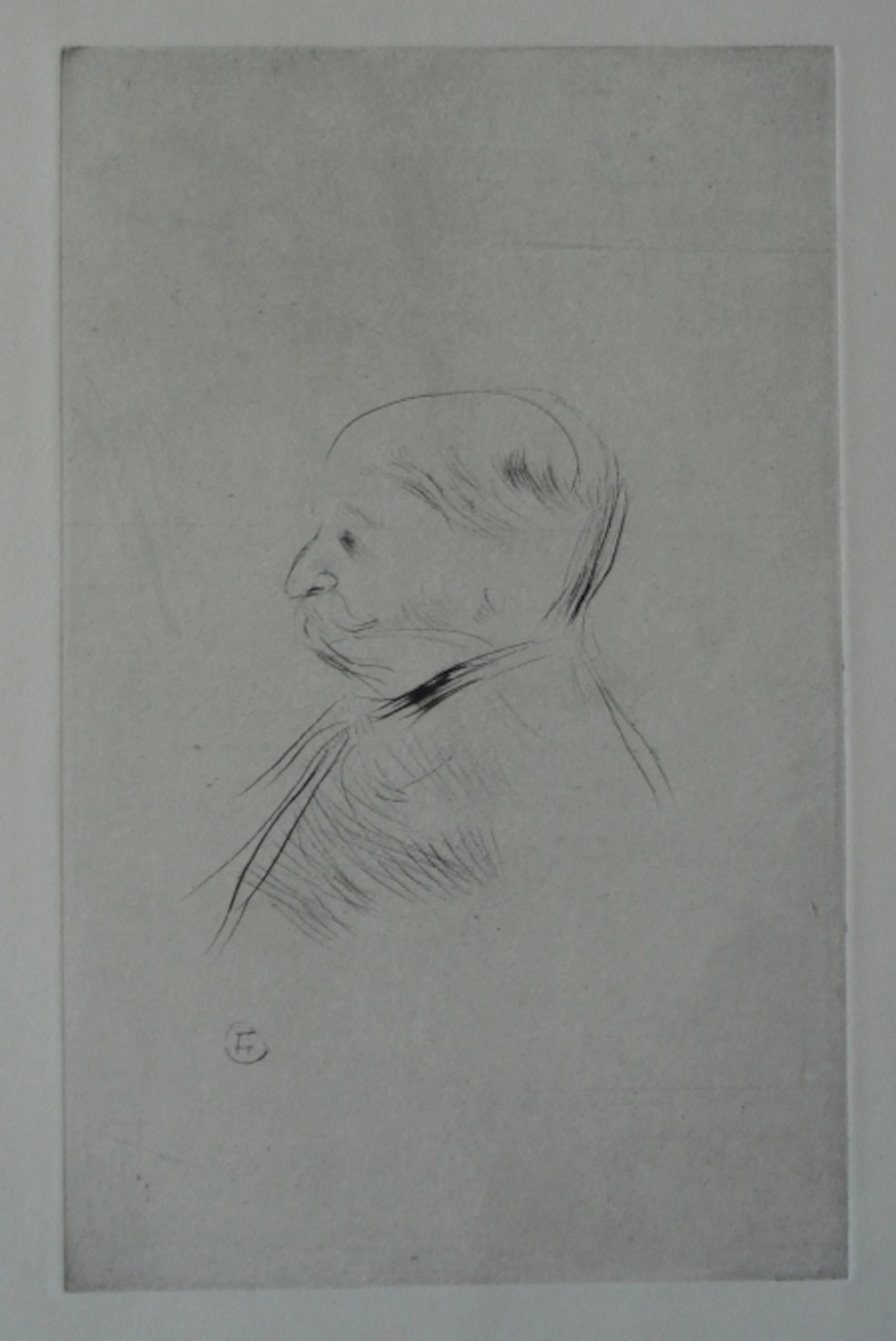 Henri de TOULOUSE LAUTREC : Portrait de Monsieur X - Gravure originale signée