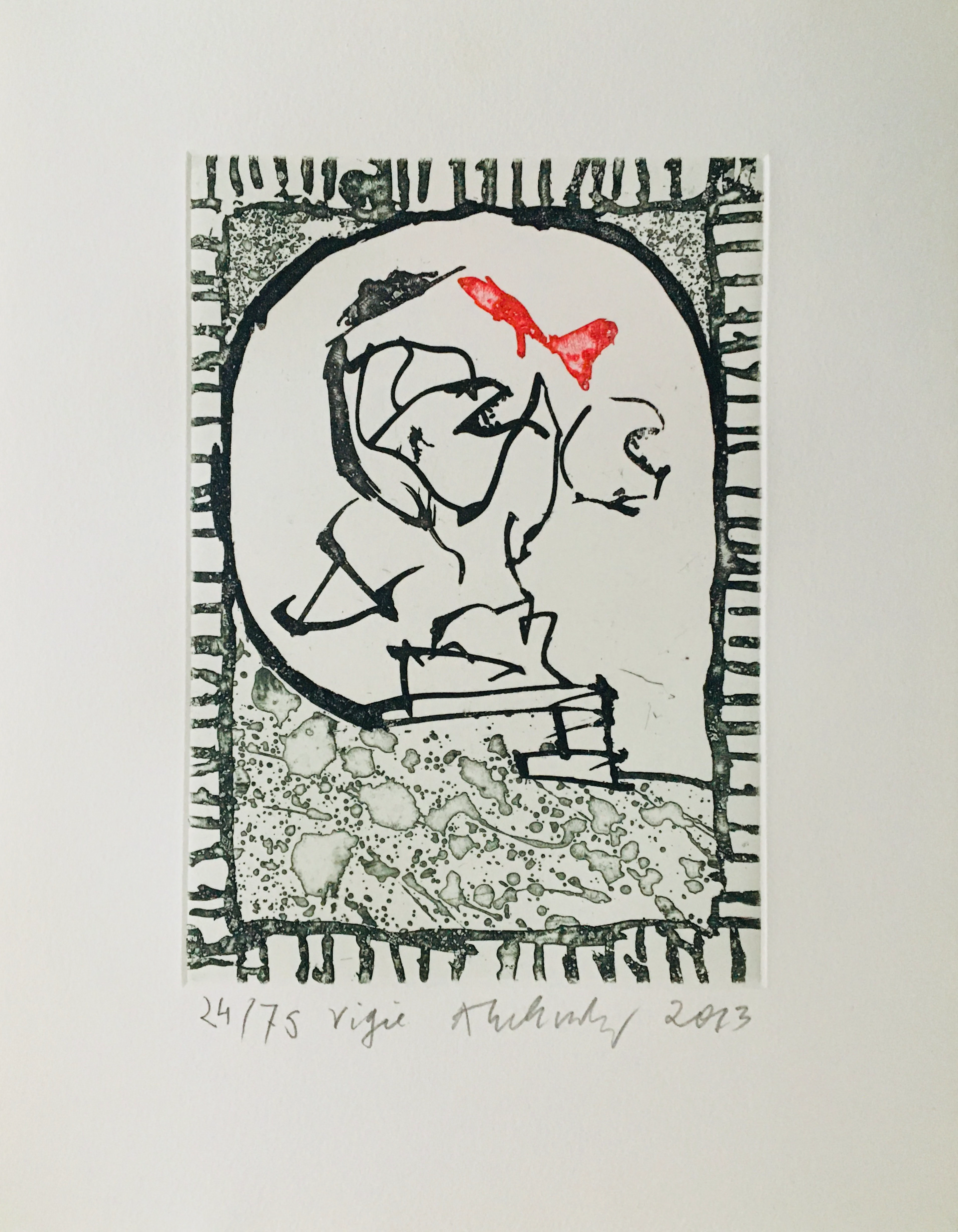 Pierre ALECHINSKY - Vigie, 2013 - Eau-forte originale signée au crayon