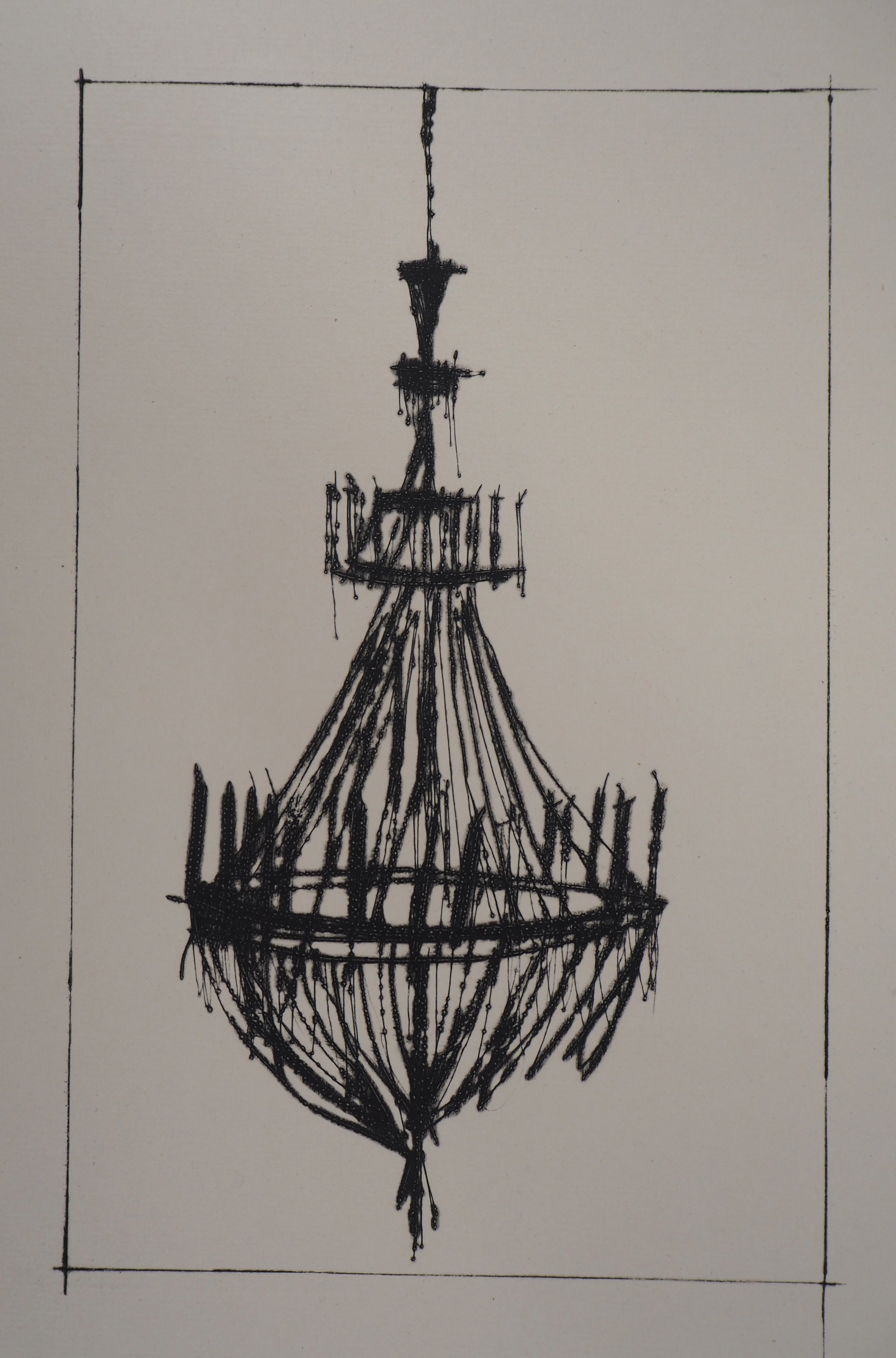 Bernard BUFFET - Le lustre - Gravure originale