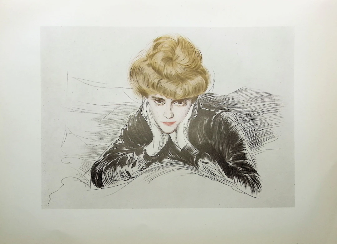 Paul César HELLEU : La duchesse allongée, Héliogravure