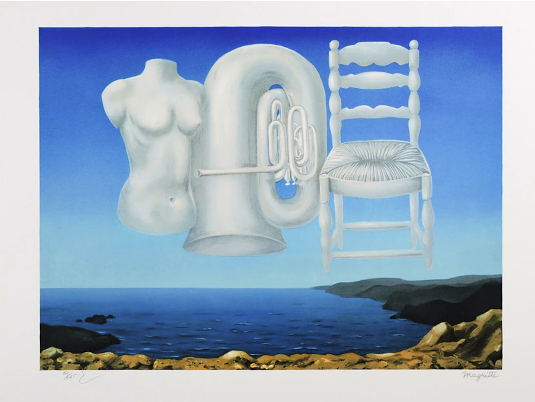 René Magritte (d’après) - Le Temps Menaçant - Lithographie numérotée