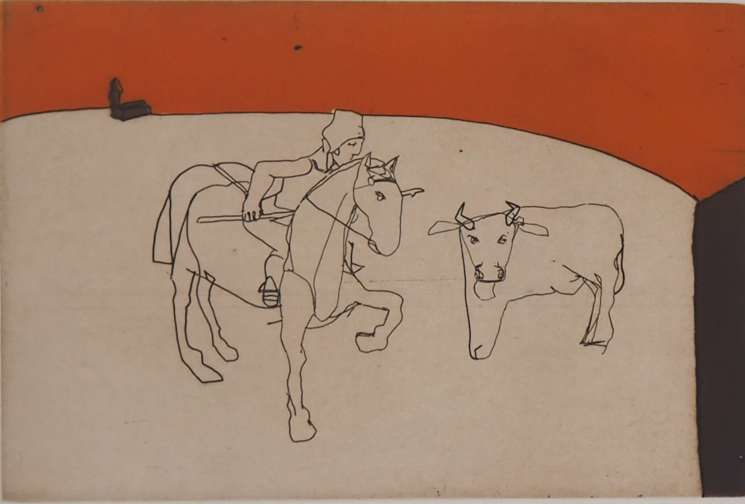 François Vincent - Corrida : Le travail d’un expert, 1995 - Gravure