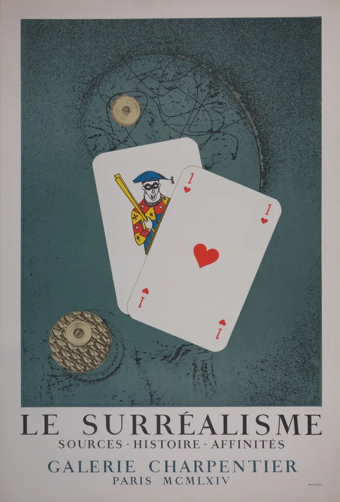 Lithographie Originale Max Ernst 'Le Surréalisme (Les Cartes)' - Mourlot, 1964