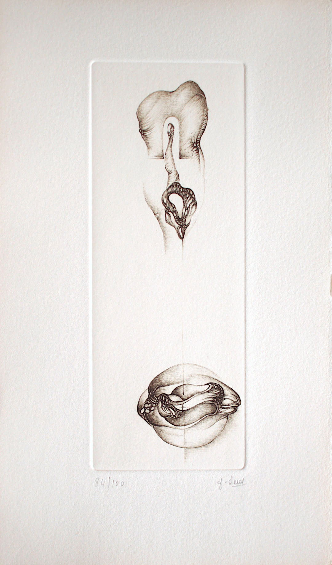 Fred DEUX - Gris 3 - Gravure originale signée - 100ex - 1978