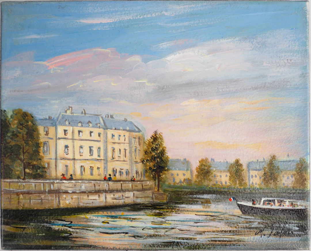 Michel PABOIS - Balade aux bords de Seine : l’île Saint-Louis - Huile