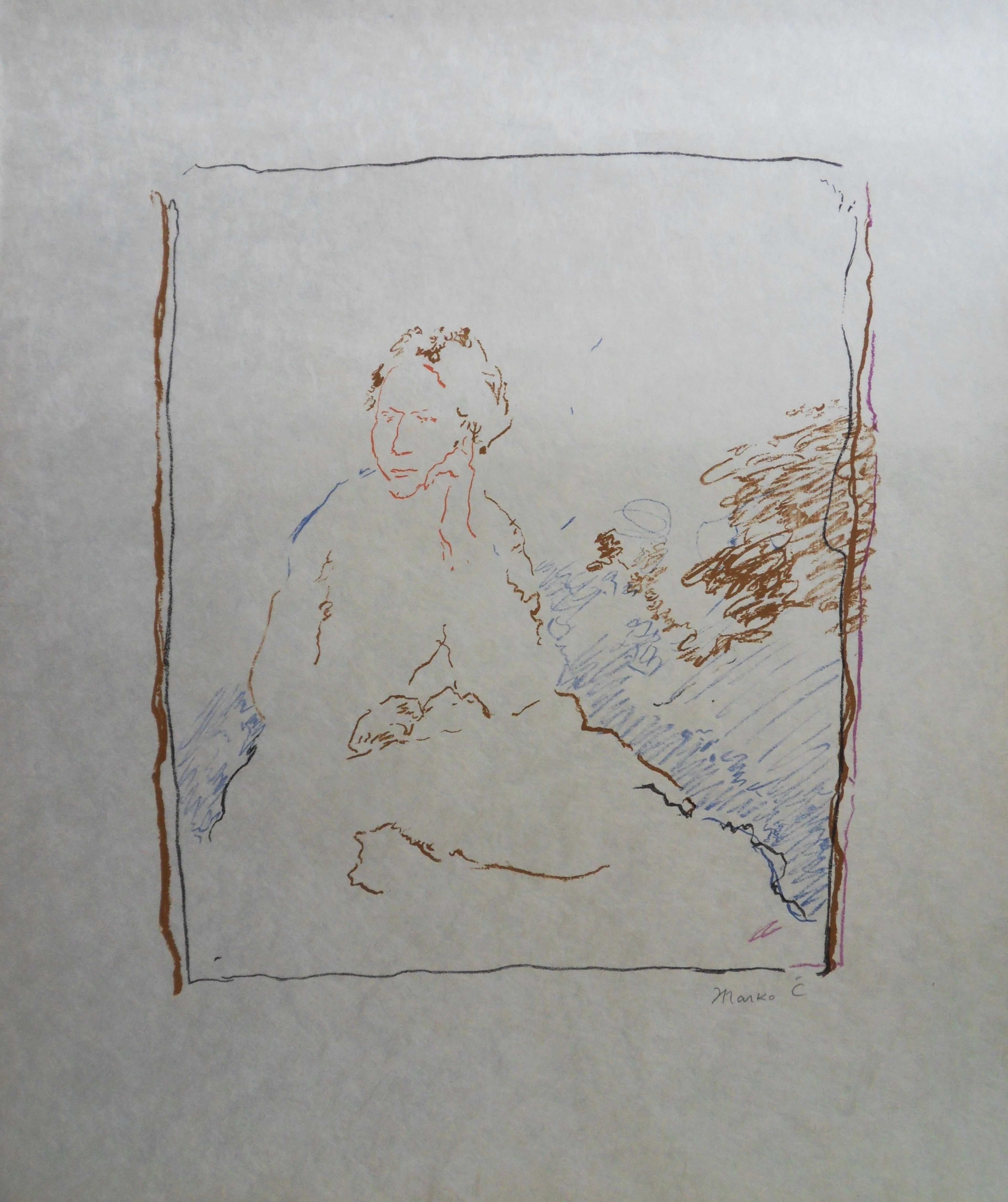 Marko CELEBONOVIC : L’attente - Lithographie Originale Signée