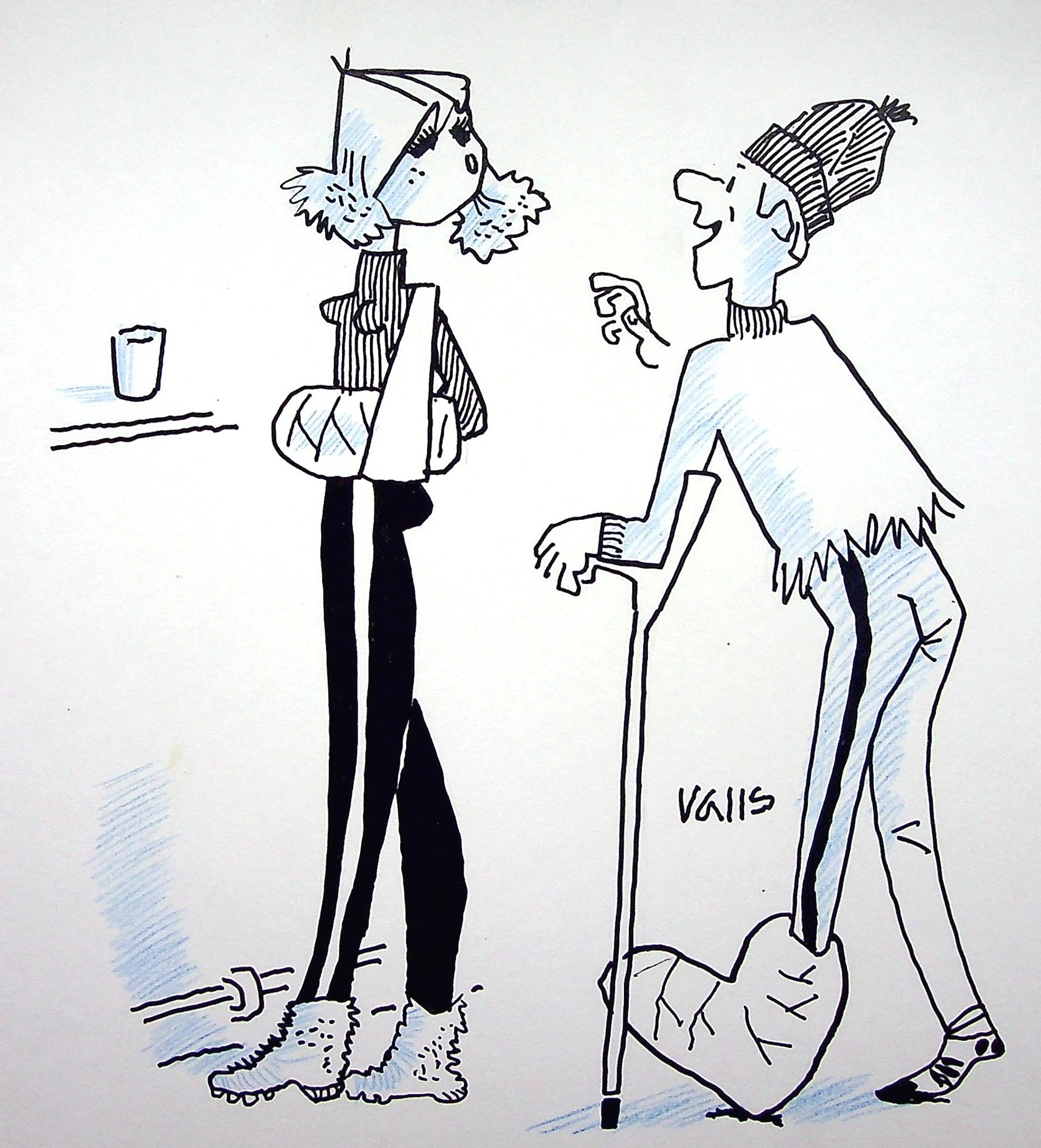 Guy VALLS : Alibi parfait - Dessin original signé