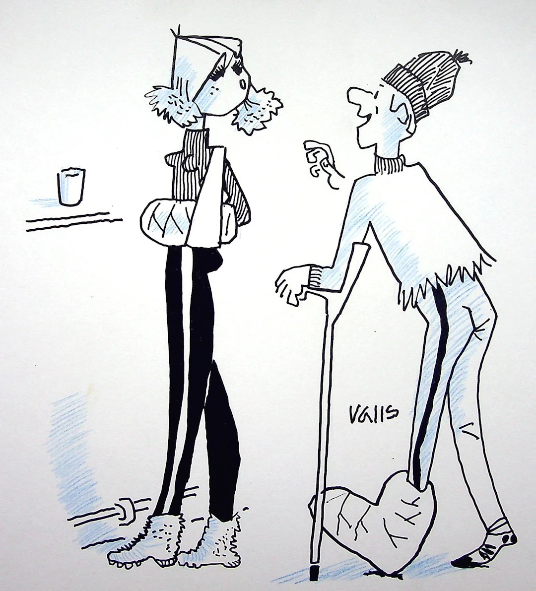 Guy VALLS : Alibi parfait - Dessin original signé