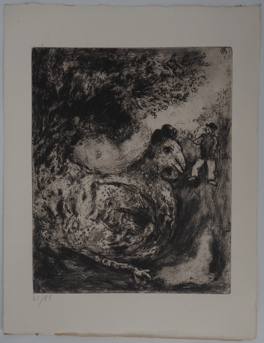 Marc CHAGALL : La poule aux œufs d’or, Gravure originale