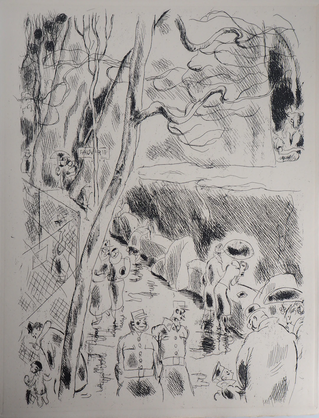 Gus BOFA : La Ménagerie du Jardin des Plantes - 1937 - Gravure Originale