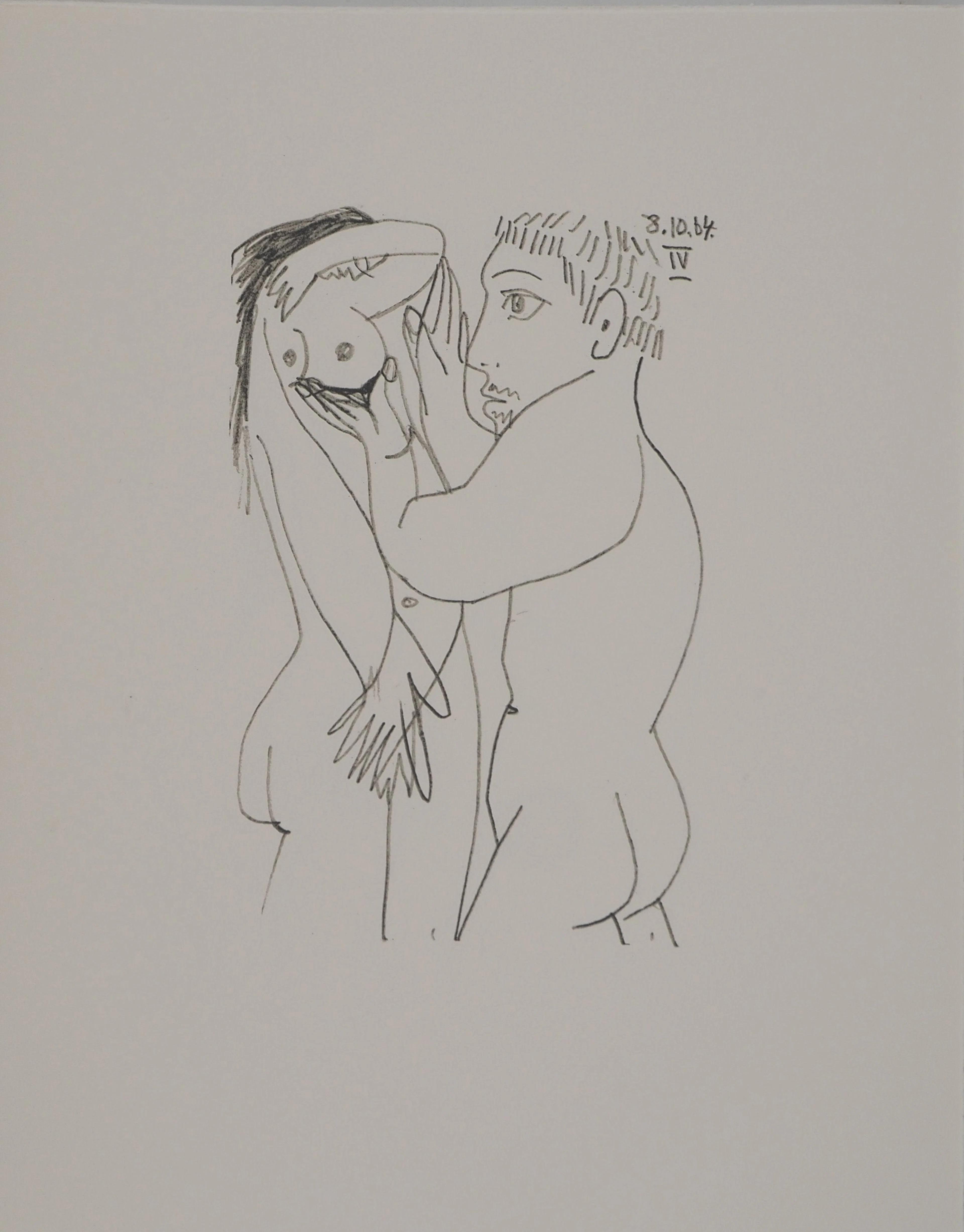 Pablo PICASSO : Le Goût du Bonheur, Moment charnel, Lithographie