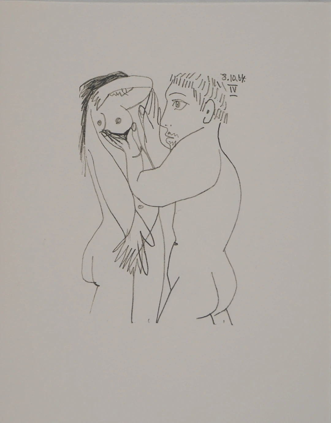 Pablo PICASSO : Le Goût du Bonheur, Moment charnel, Lithographie