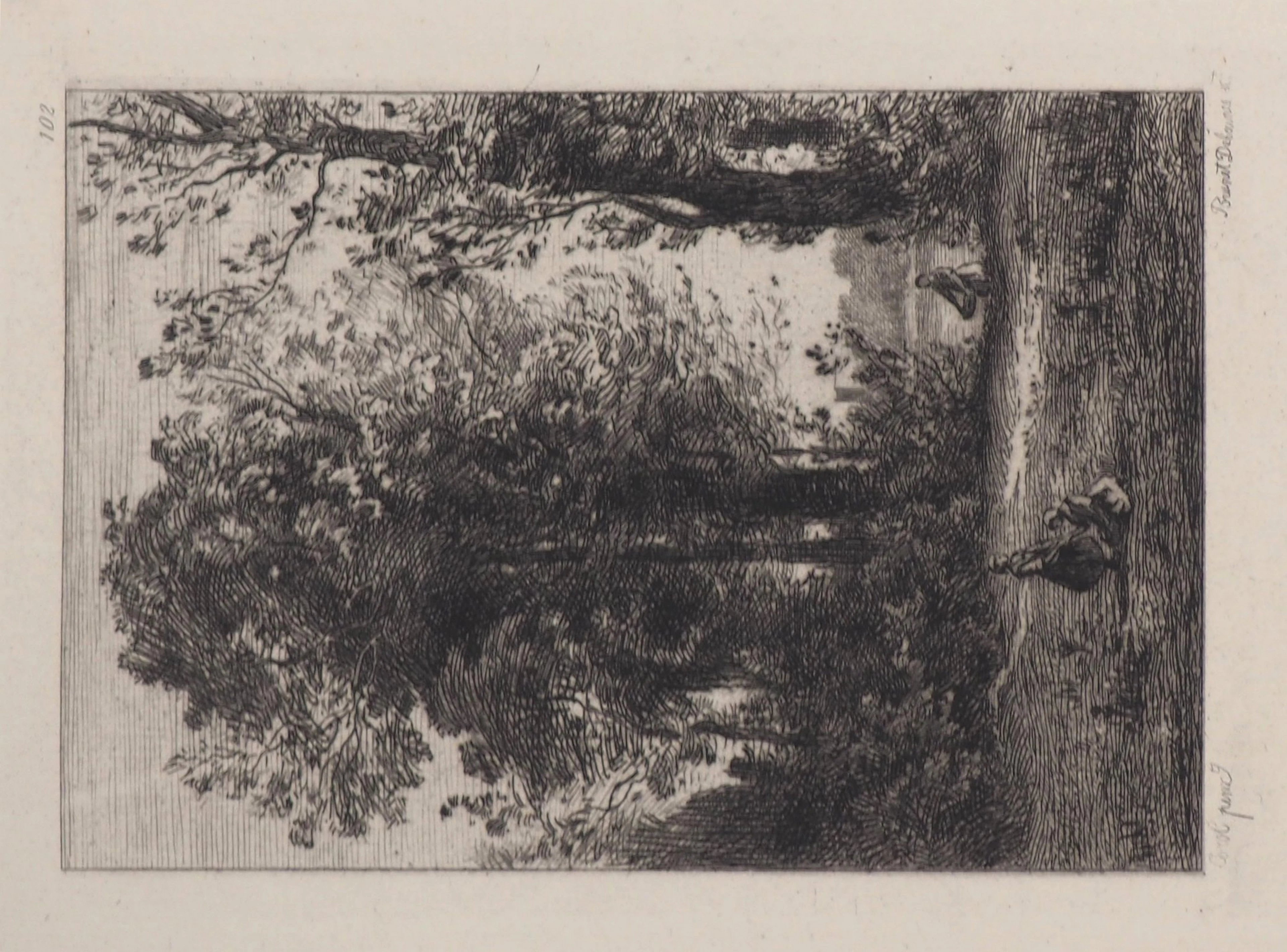 JB Camille COROT (d’après) - La cueillette, 1873 - Gravure