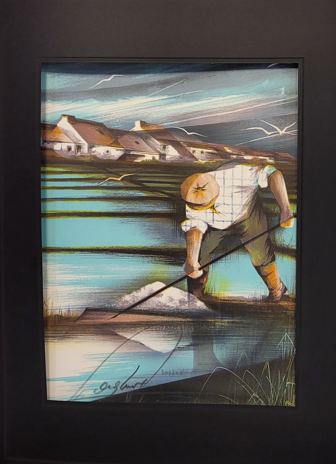 Raymond POULET - Les Vieux Métiers - Le Paludier, 1975 - Lithographie