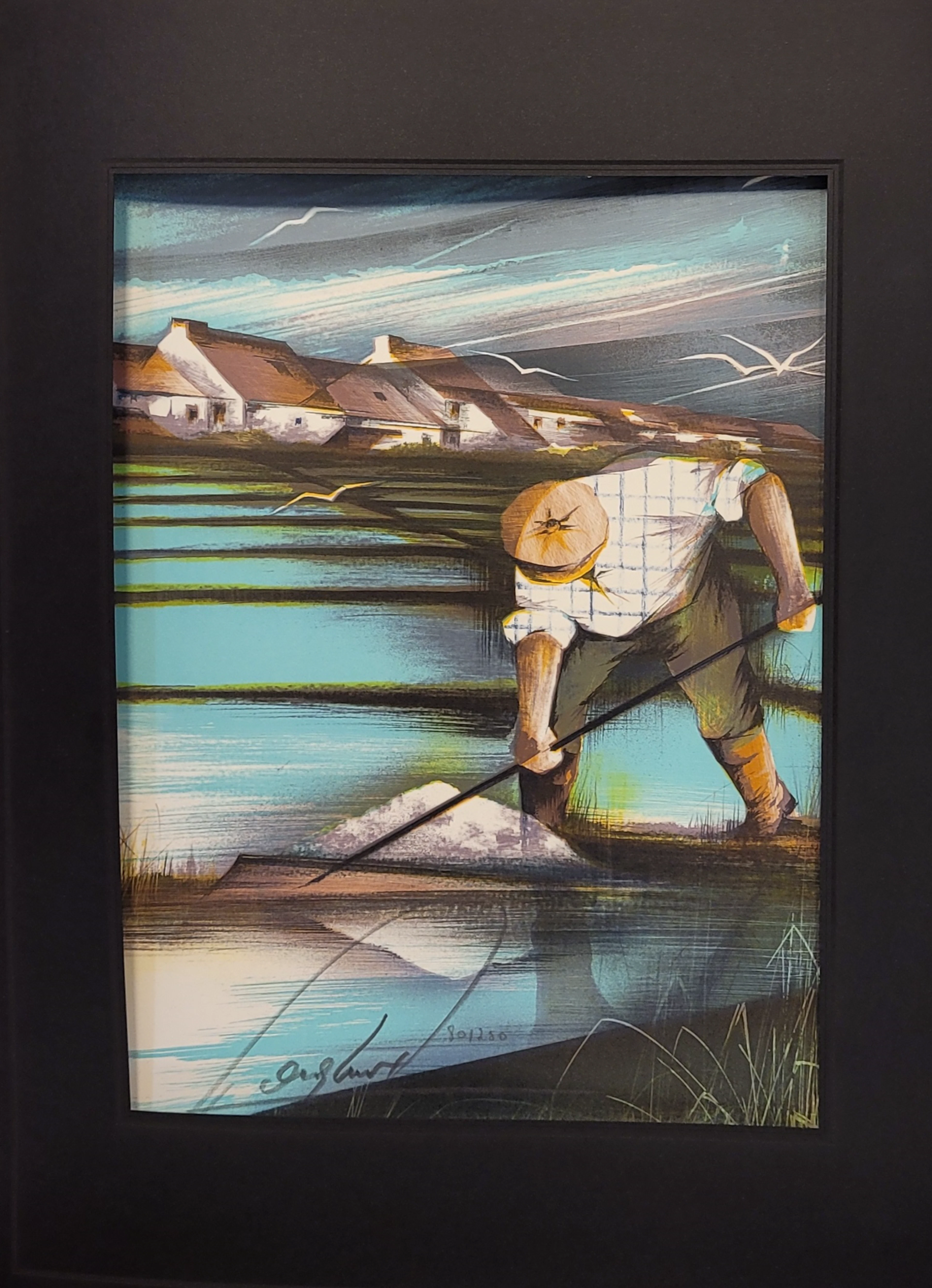 Raymond POULET - Les Vieux Métiers - Le Paludier, 1975 - Lithographie