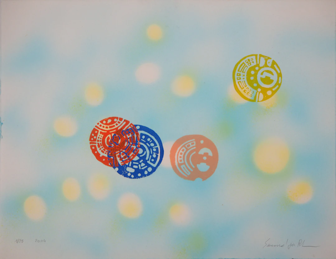 Seund Ja RHEE : Composition stellaire, 2004 - Lithographie originale