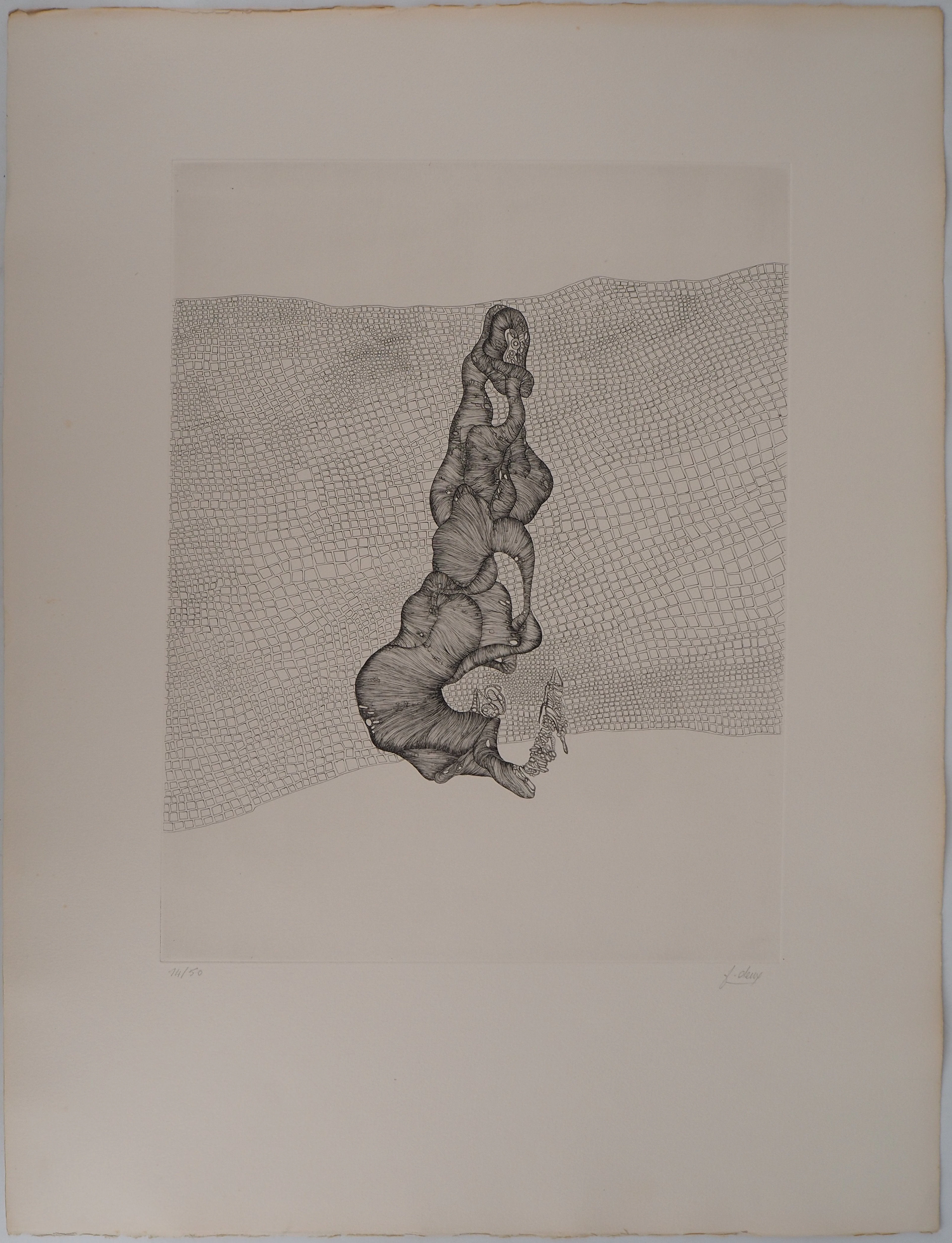 Fred DEUX : La forme, Gravure originale signée