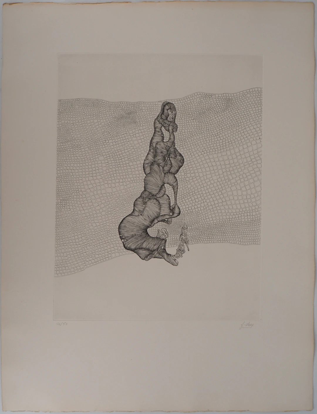 Fred DEUX : La forme, Gravure originale signée