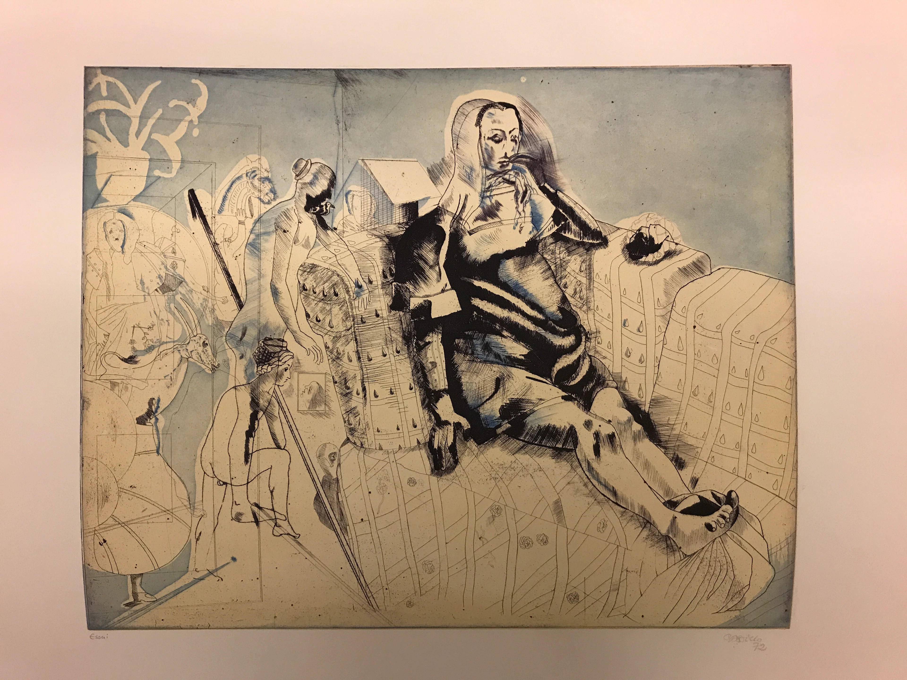 Jorge CASTILLO - Sans Titre - Essai, 1972 - Gravure signée au crayon