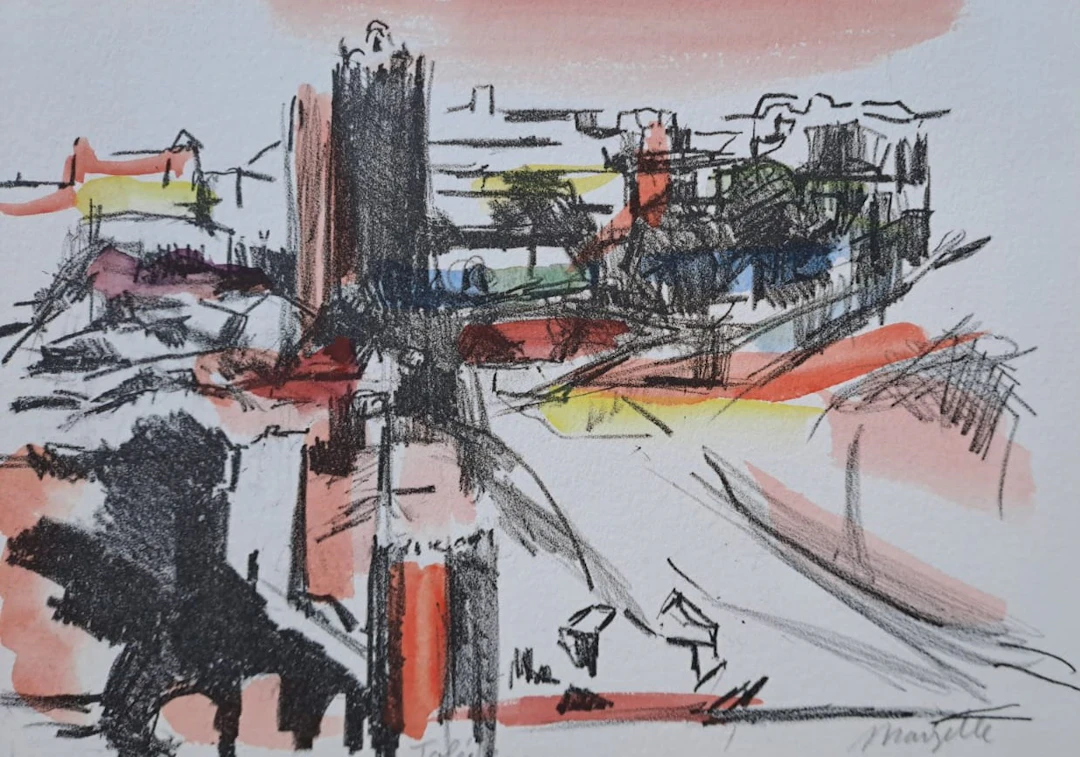 Jean Marzelle - Tolède, 1966 - Lithographie signée et titrée au crayon
