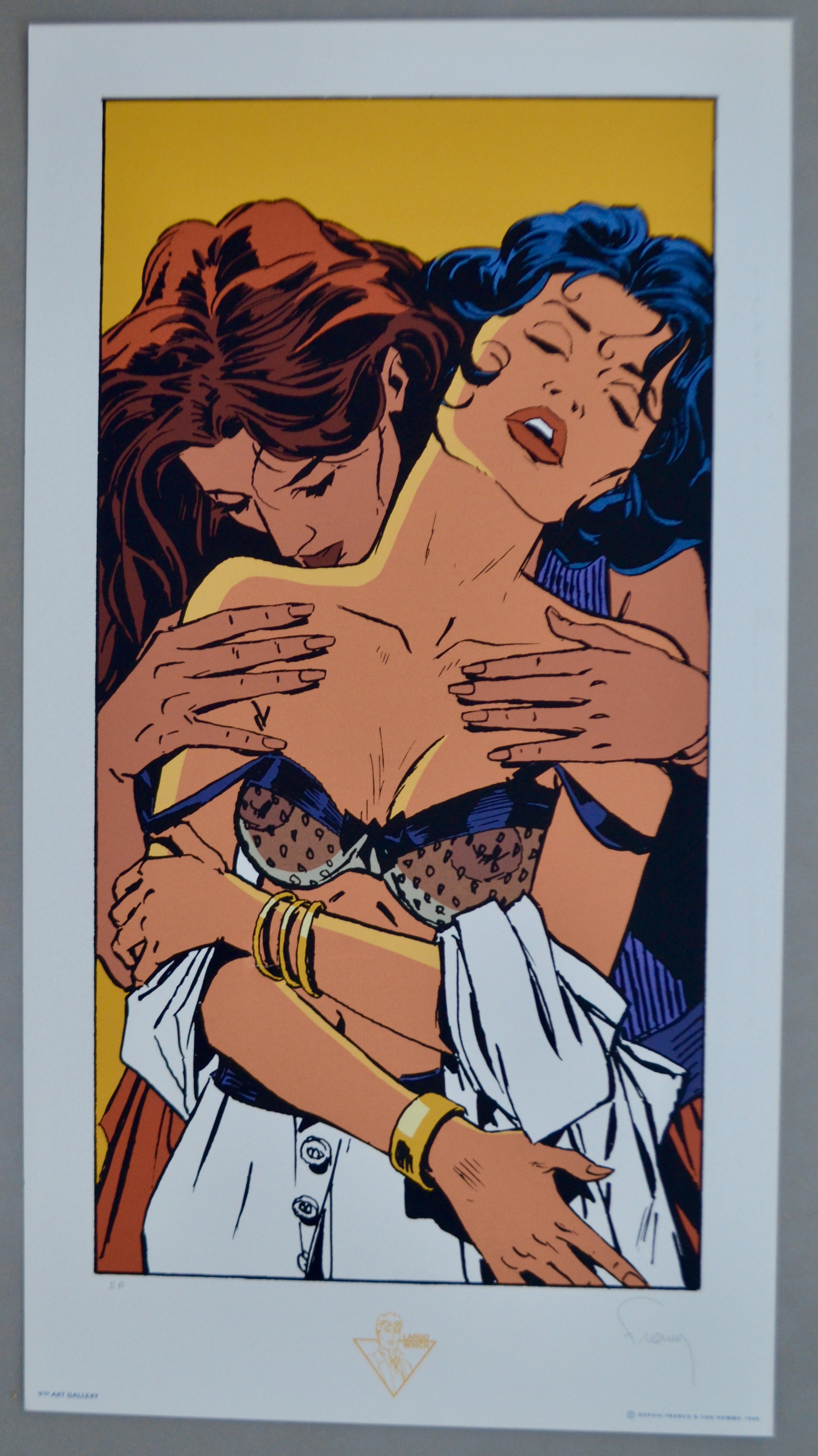 Philippe Franck - Largo : Baiser entre femmes - Sérigraphie signée