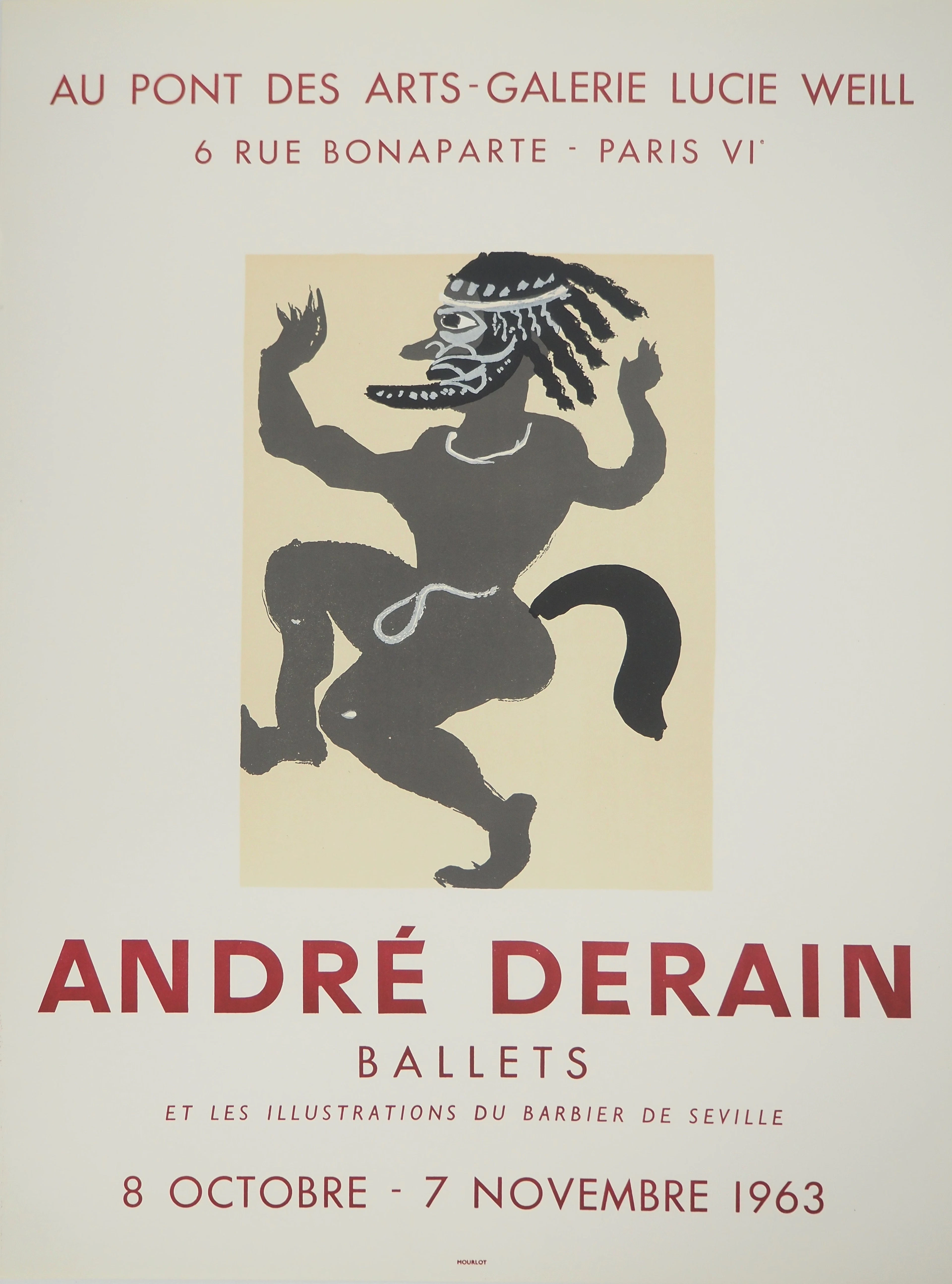 André DERAIN : Danse, Costumes de Ballets, Affiche en lithographie