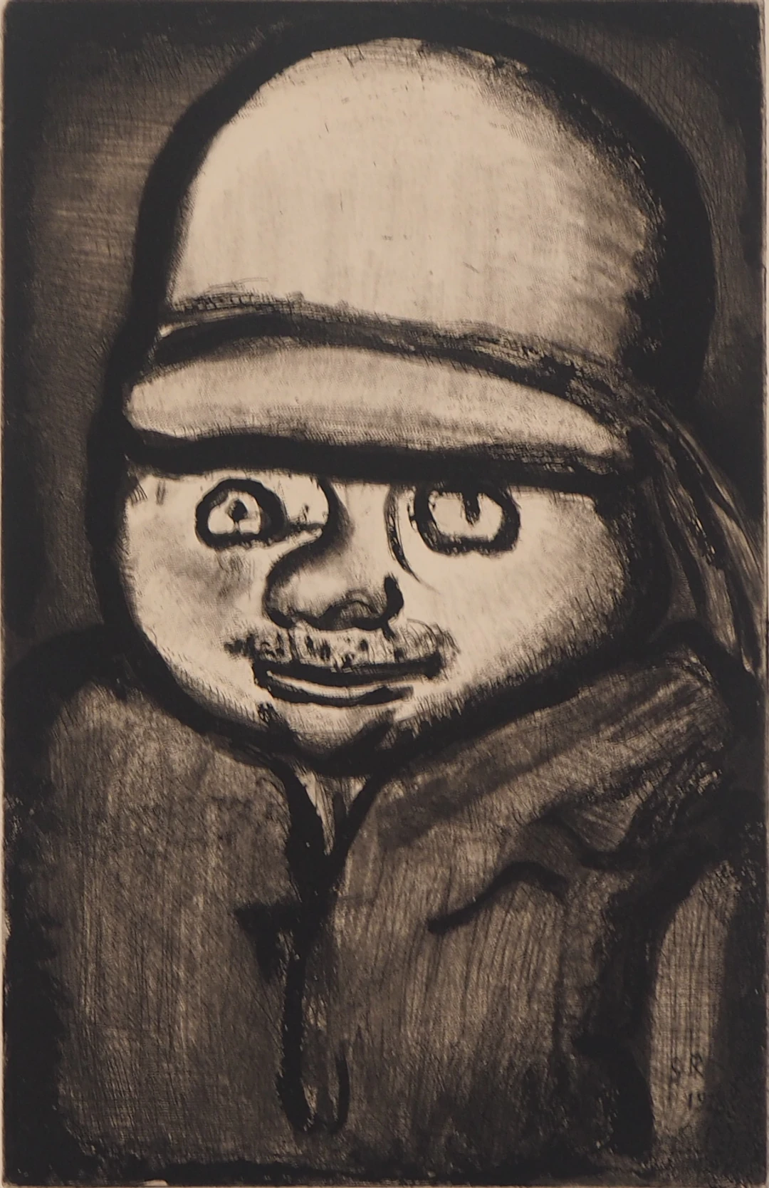 Georges ROUAULT - Homme au chapeau, 1928 - Gravure originale signée