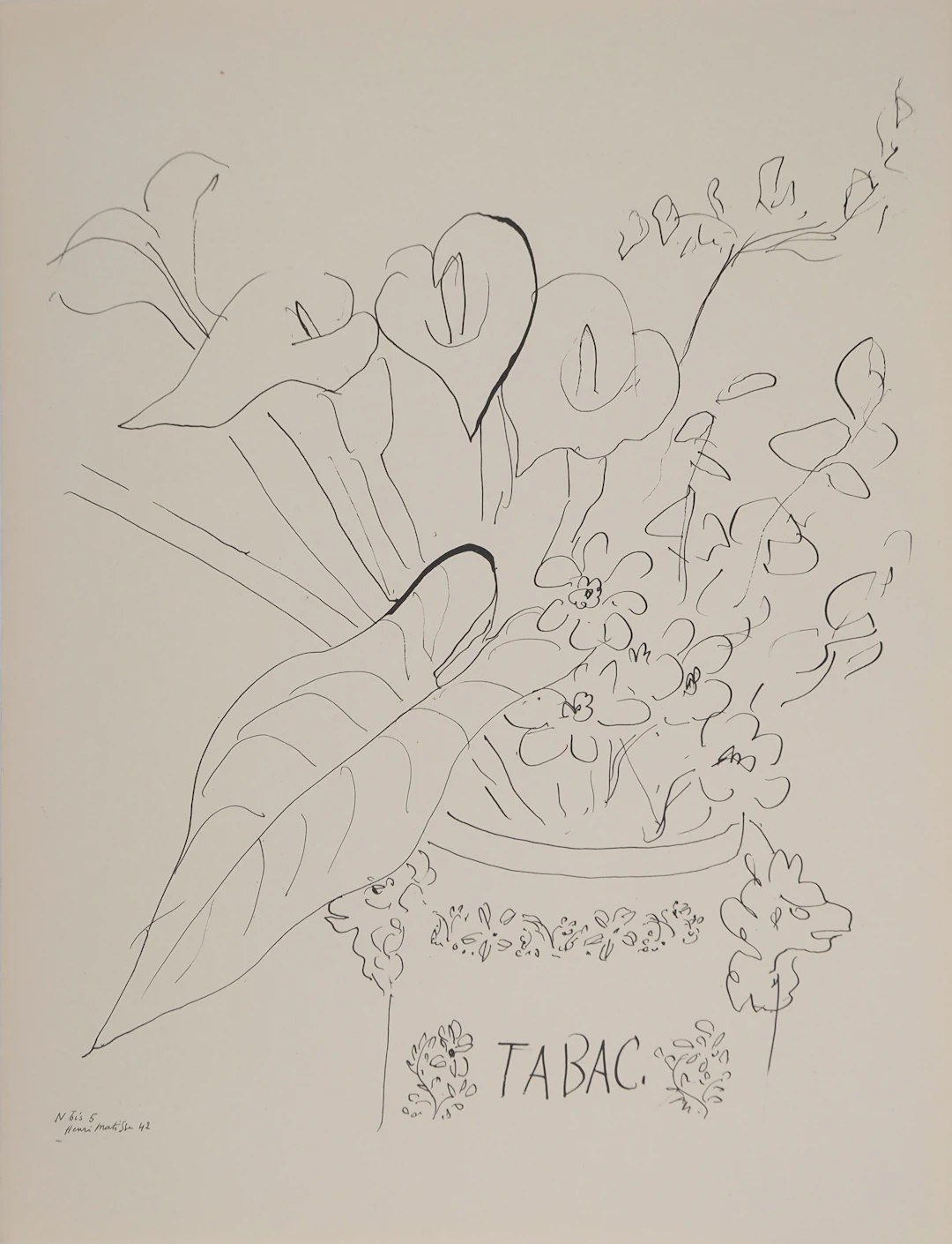 Henri MATISSE : Bouquet de printemps, Lithographie signée