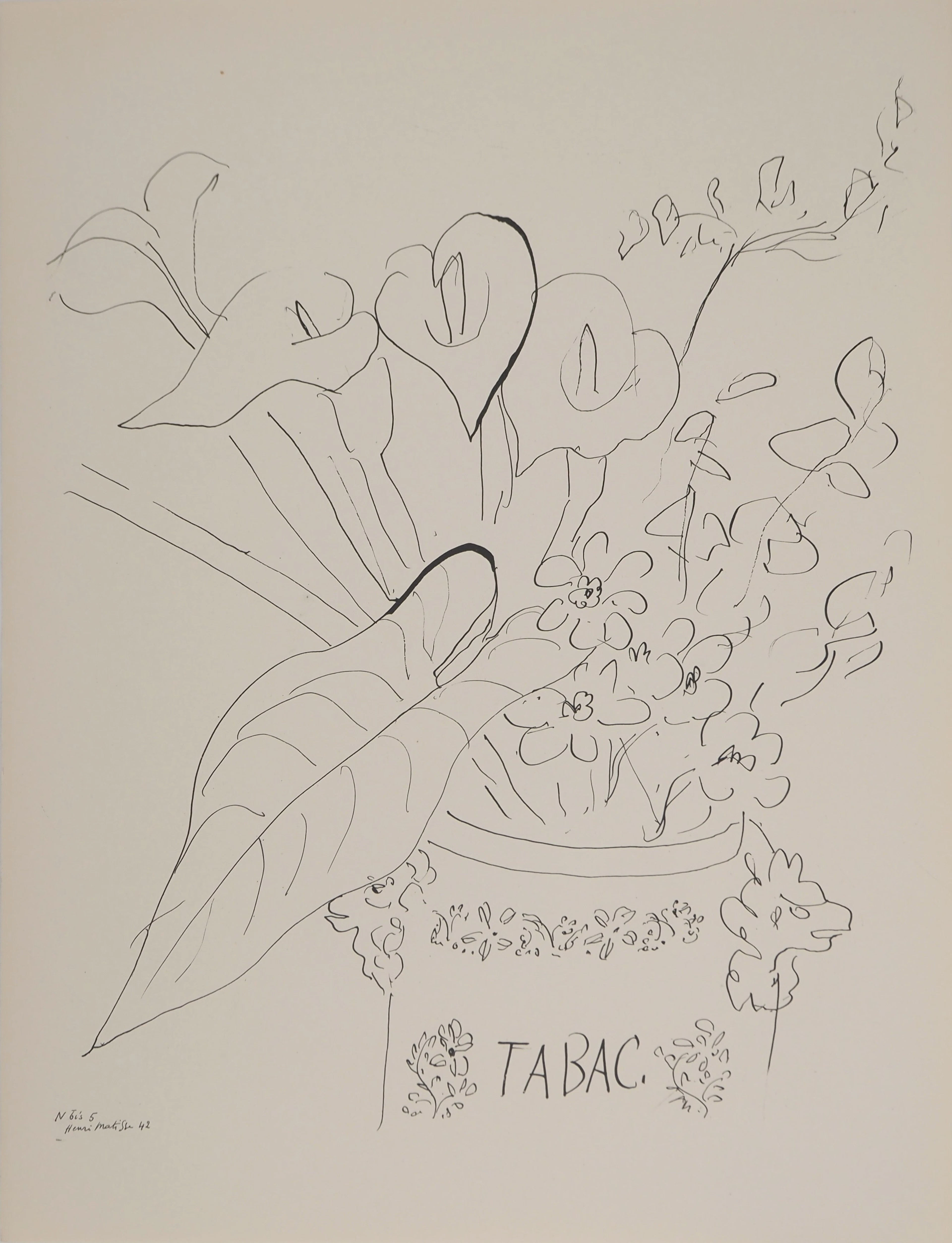 Henri MATISSE : Bouquet de printemps, Lithographie signée