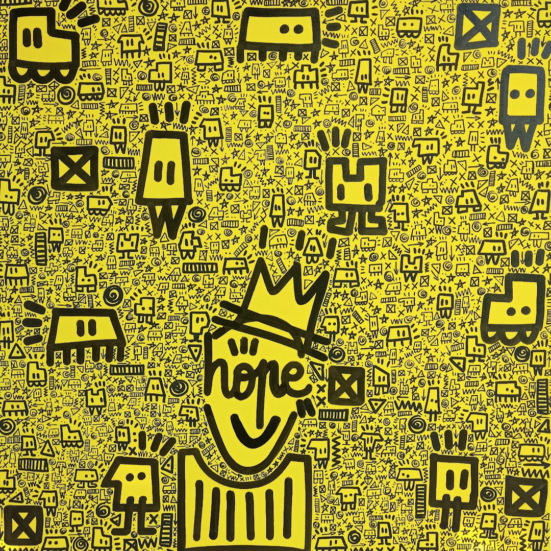 Mr Hope - King Yellow - Acrylique sur toile