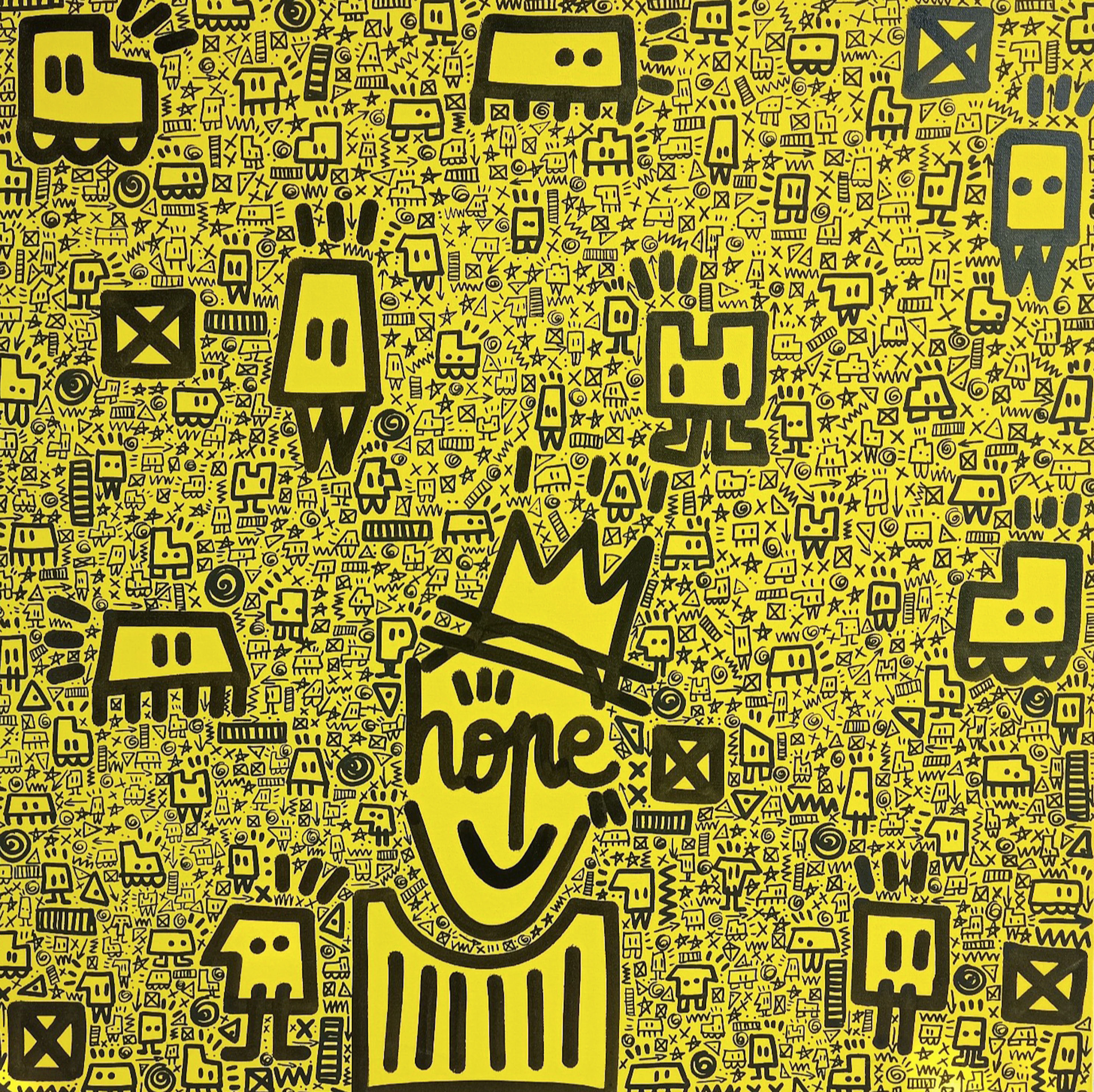 Mr Hope - King Yellow - Acrylique sur toile