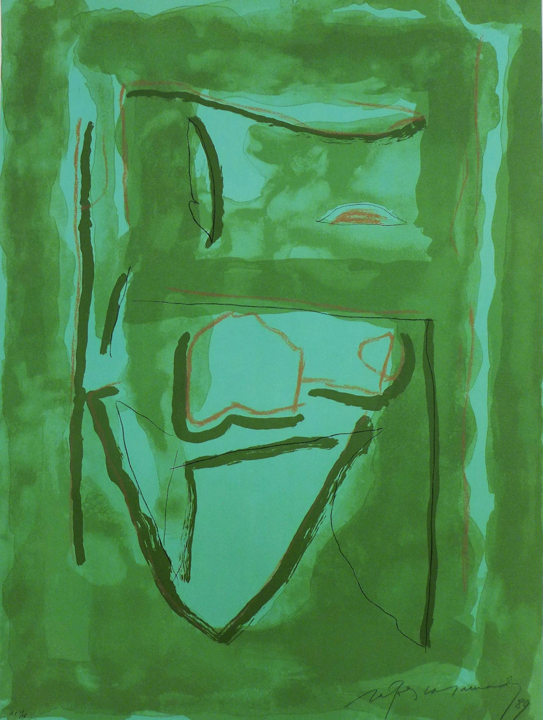 Alberto RAFOLS-CASAMADA - Xipre 2, 1989, Lithographie signée, datée
