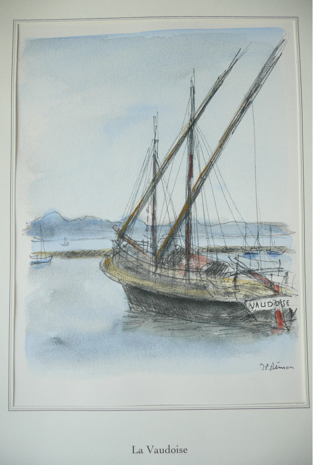 Jean Pierre REMON - La Vaudoise, 2008 - Aquarelle signée