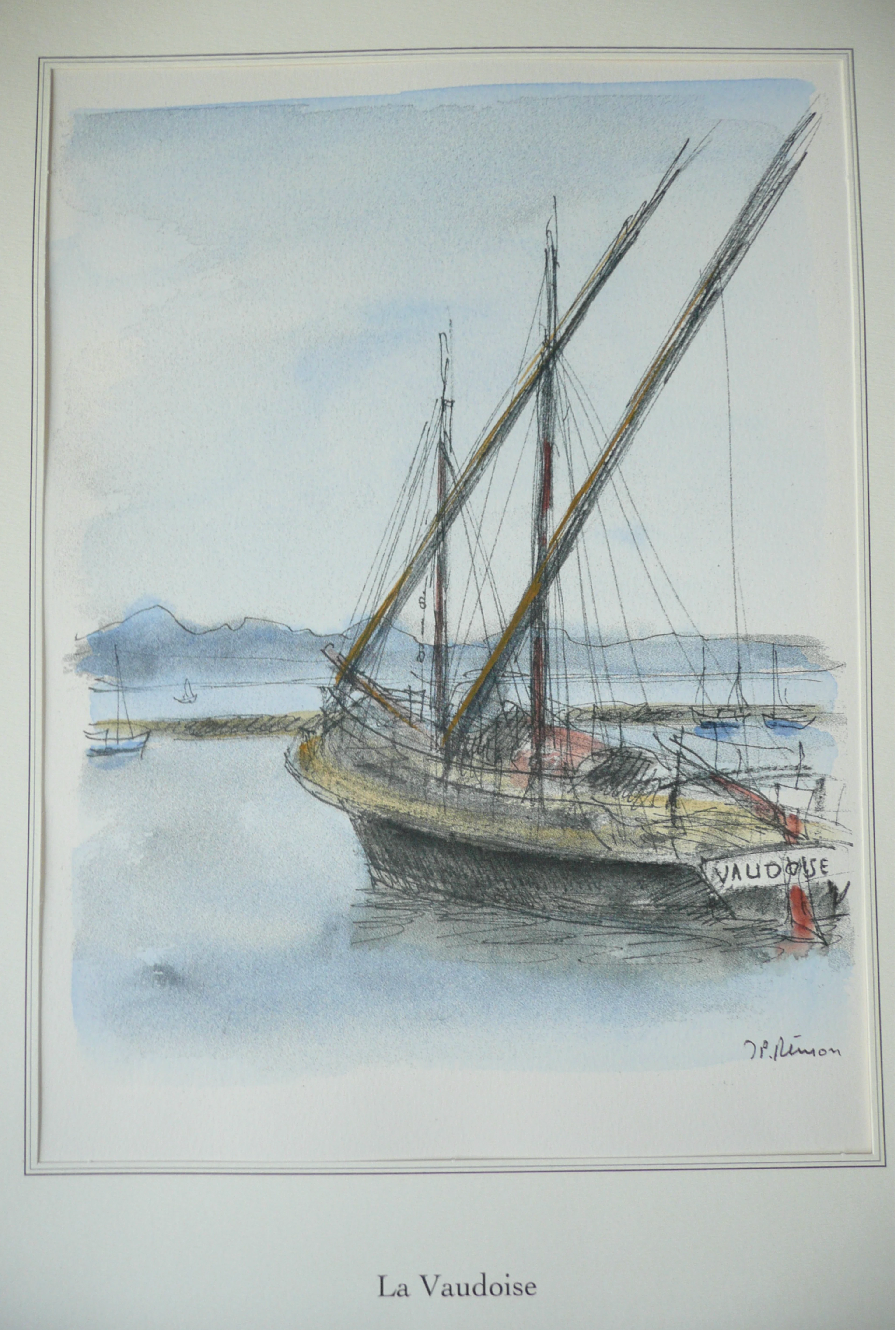 Jean Pierre REMON - La Vaudoise, 2008 - Aquarelle signée