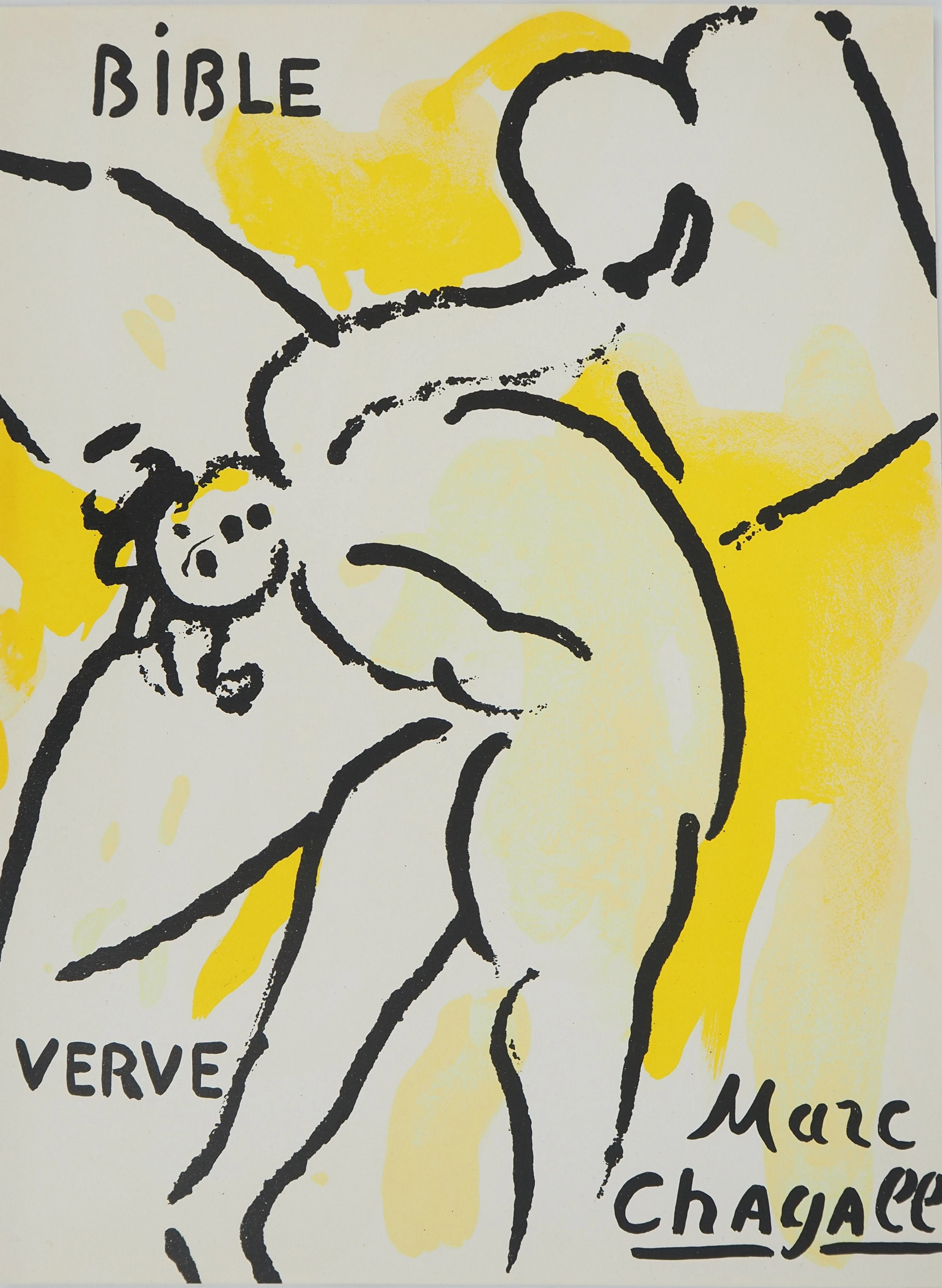 Marc CHAGALL : La Bible, L'ange, Lithographie originale