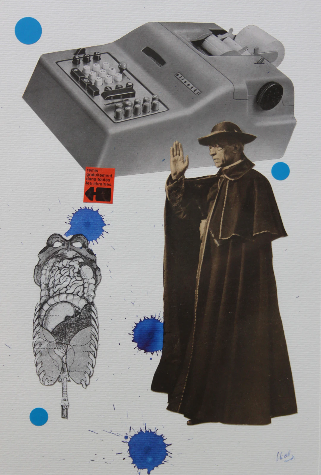 Christophe Stouvenel - No SeNsE - machine/religieux, 2018 - Collage