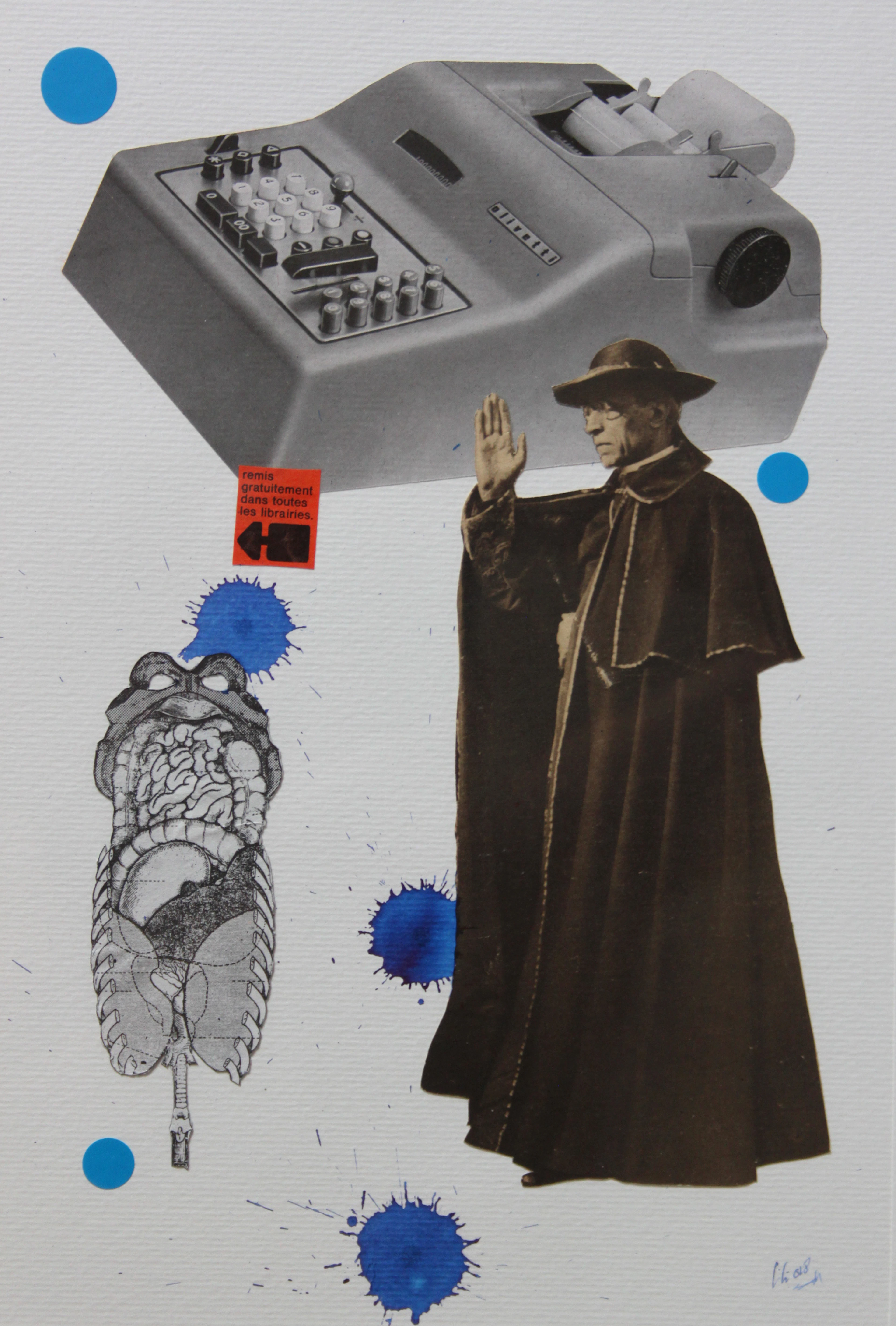 Christophe Stouvenel - No SeNsE - machine/religieux, 2018 - Collage