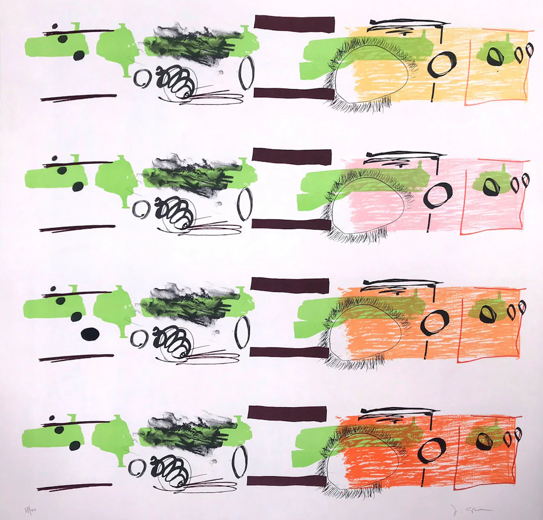 Jessica STOCKHOLDER - Aspect Syllabary : Stagger, 2015 - Lithographie