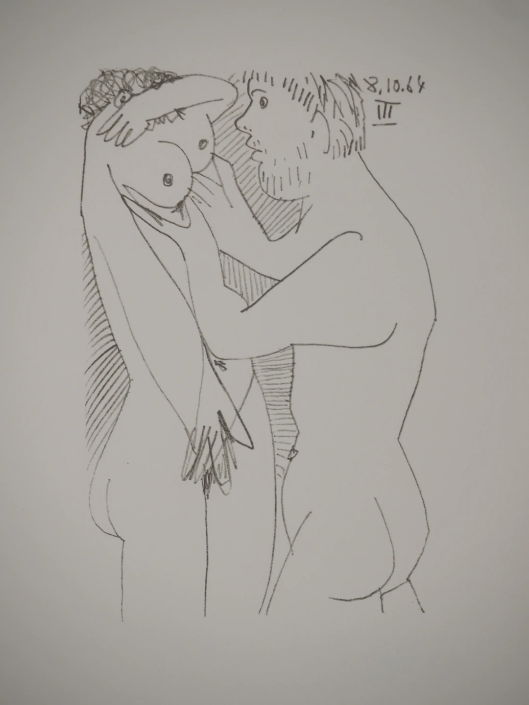 Pablo PICASSO : Le Goût du Bonheur, Les amoureux, Lithographie