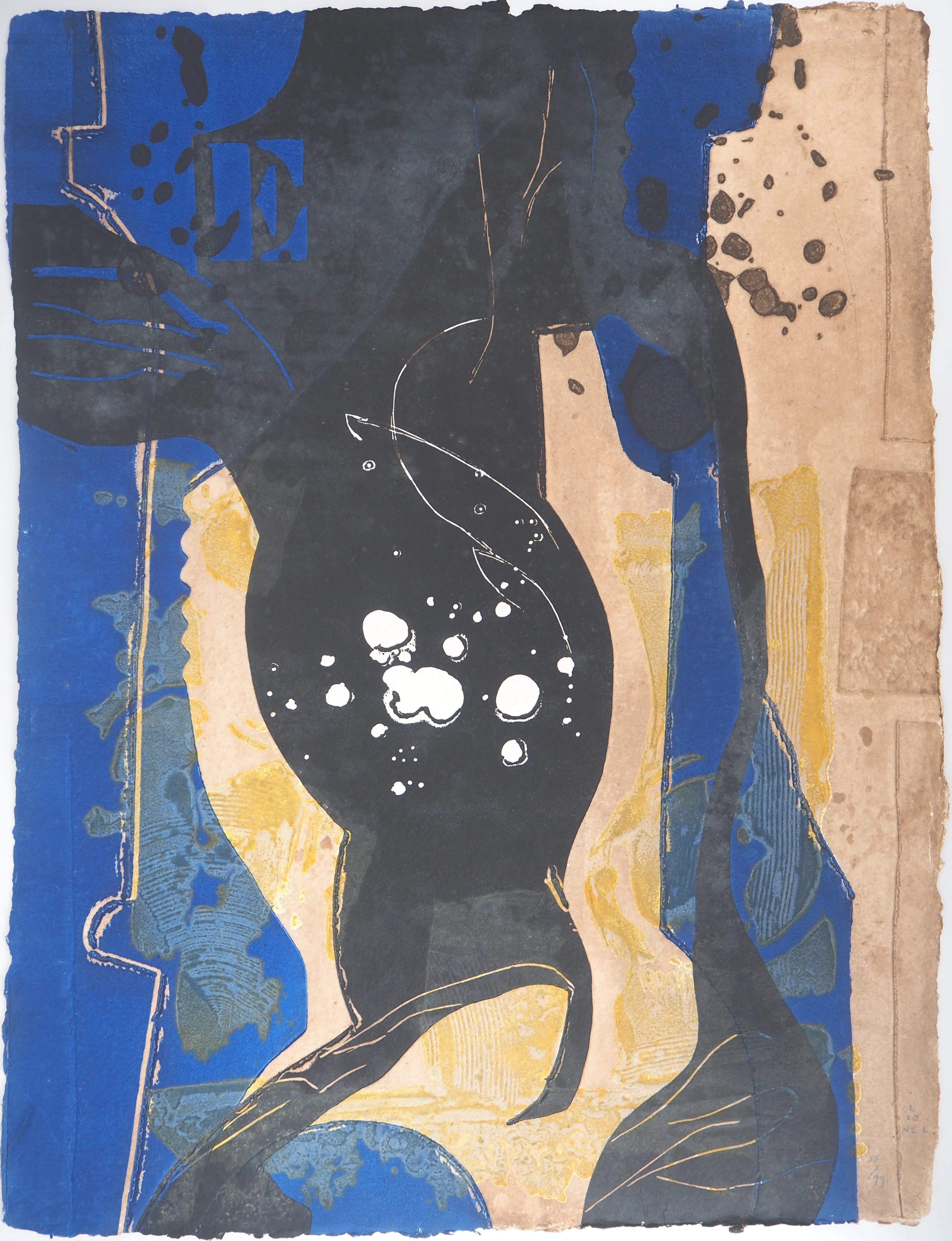LIONEL : Voie lactée - Gravure en carborundum signée