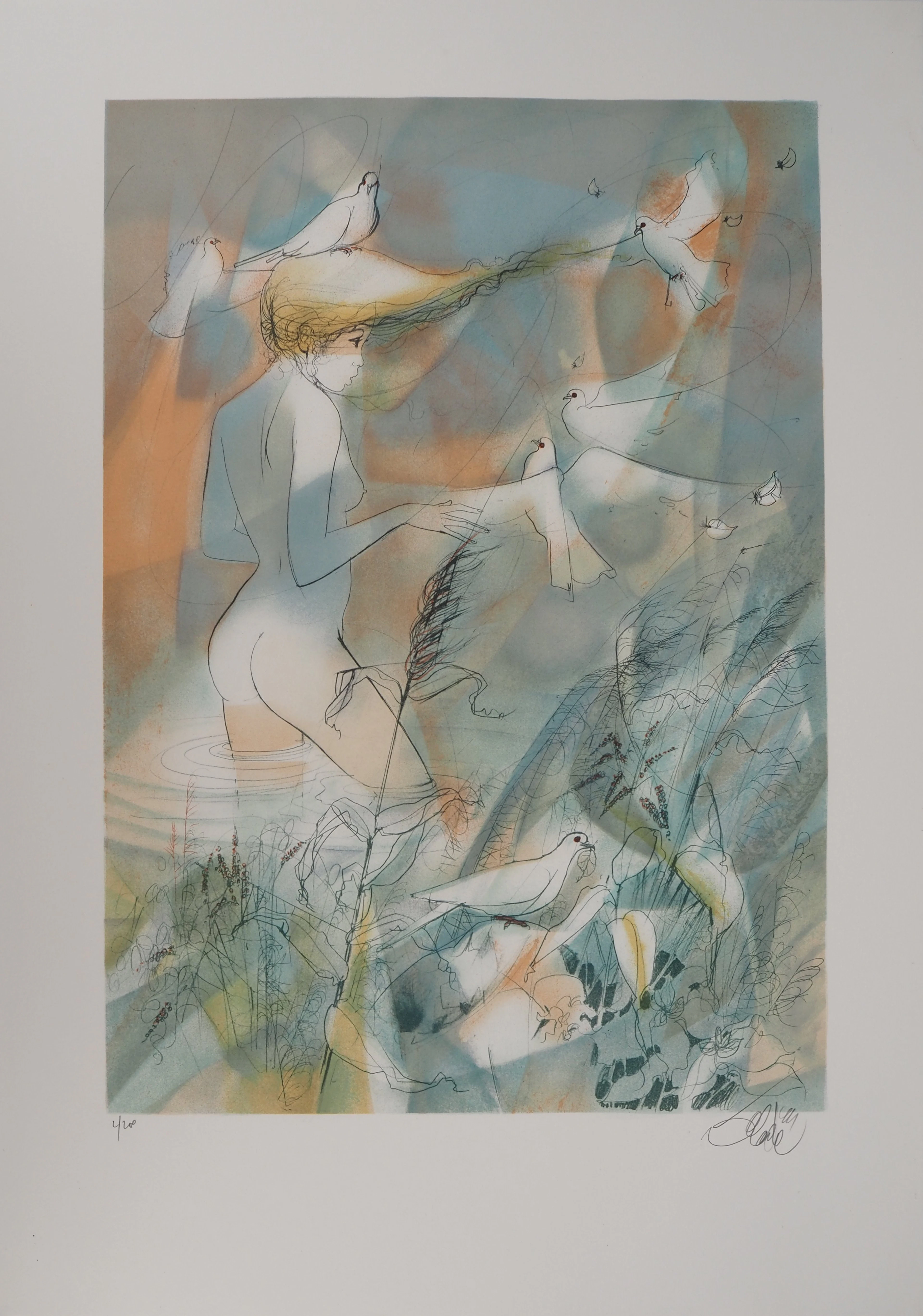 Jean-Baptiste VALADIÉ - Brassens : La claire fontaine, Lithographie