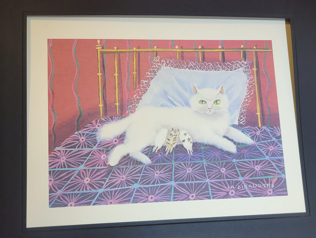 Mady DE LA GIRAUDIERE - Les Chats 10, 1980 - Lithographie originale