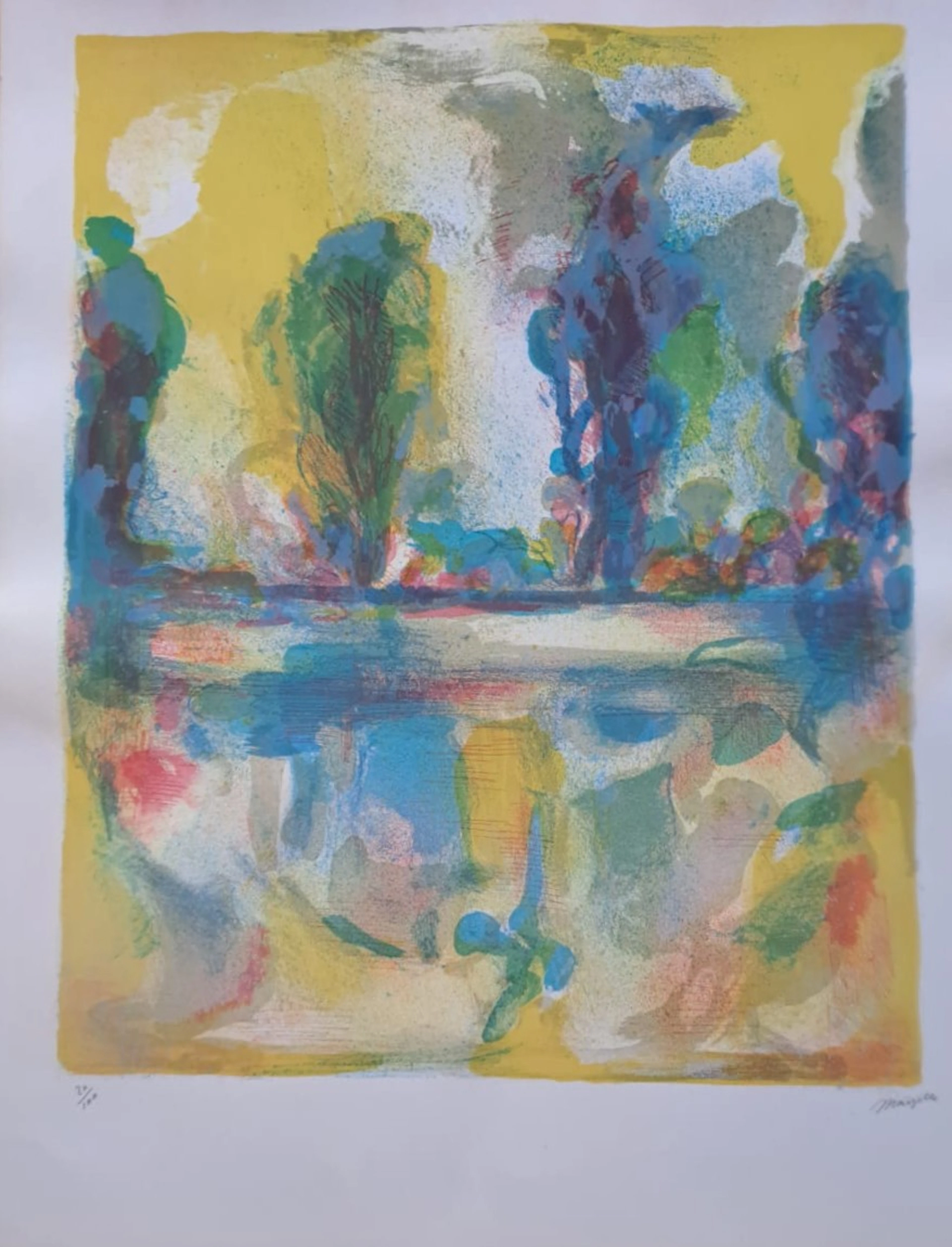 Jean Marzelle - Paysage - Lithographie signée et numérotée au crayon