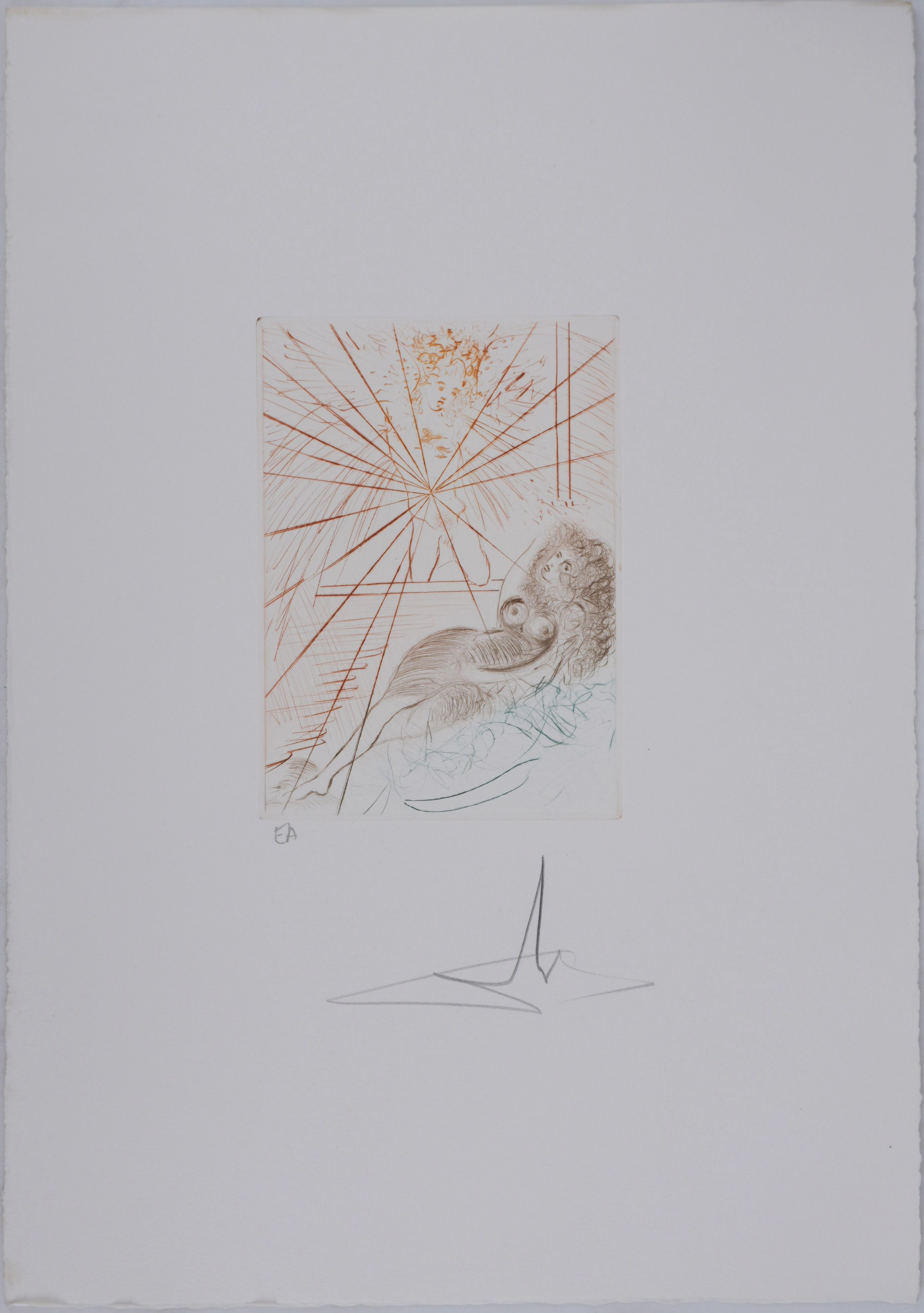 Salvador Dali - Décaméron : L’ange Gabriel, 1972 - Gravure originale signée