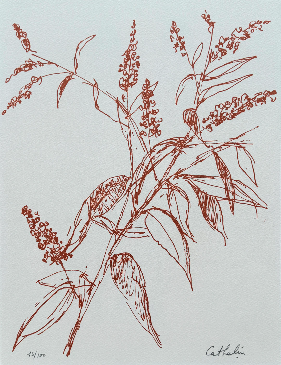 Bernard Cathelin - Branches d’été - Lithographie originale signée
