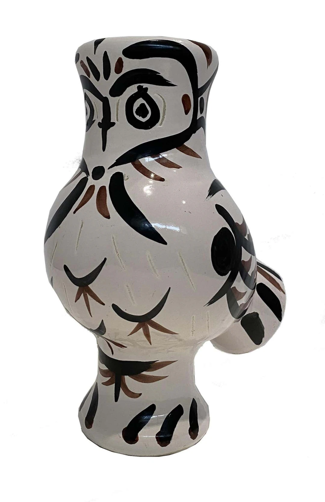 Pablo PICASSO - Chouette aux plumes, 1950 - Céramique originale, Madoura