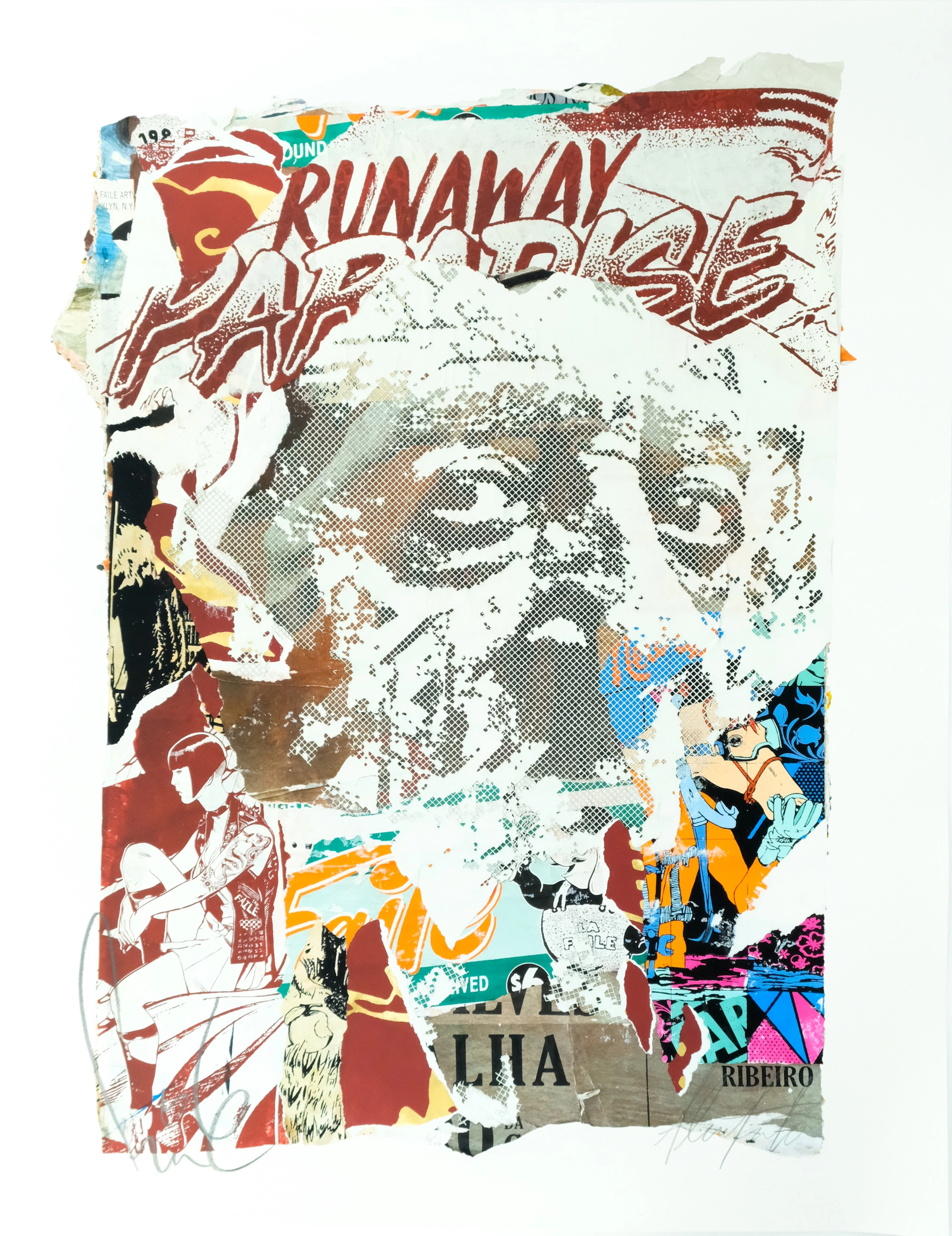 VHILS X FAILE : Substrata - Giclée originale signée
