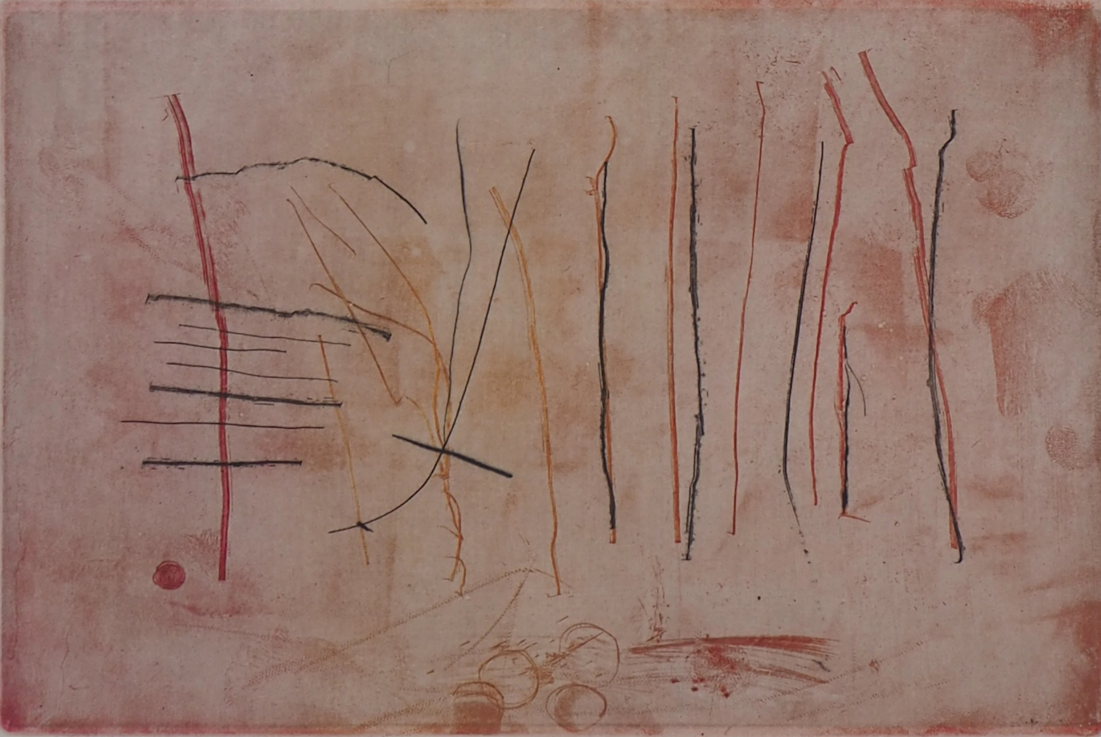 Line Clément - Recherche de verticalité, 1983 - Gravure originale signée